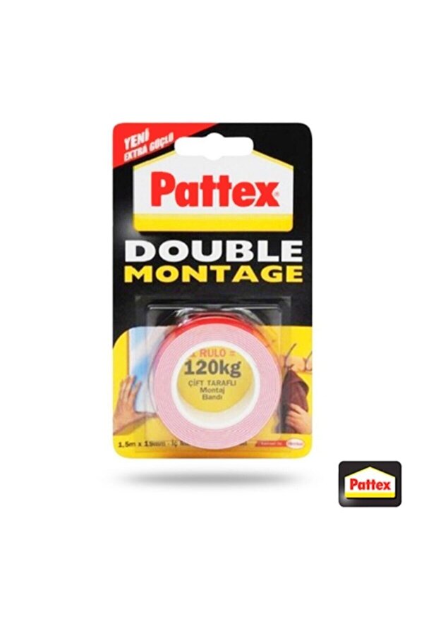 Pattex Double Montage Çi̇ft Taraflı Montaj Bandı 120 Kg Kapasi̇teli̇