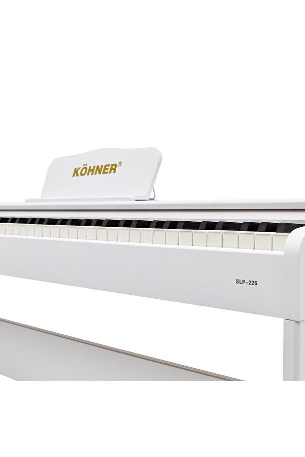 KÖHNER Slp-225 Wh Dijital Konsol Piyano, Bluetooth, Tuş Hassasiyeti, 88 Tuşlu (KULAKLIK VE TABURE)