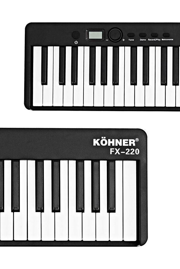 KÖHNER FX-220 Katlanabilir, Taşınabilir, Şarjlı Dijital Piyano (Dinamik Klavyeli, Tuş Hassasiyetli 88 Tuş)