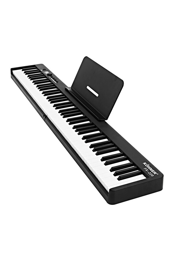 KÖHNER FX-220 Katlanabilir, Taşınabilir, Şarjlı Dijital Piyano (Dinamik Klavyeli, Tuş Hassasiyetli 88 Tuş)
