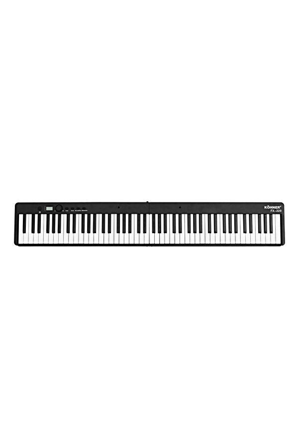 KÖHNER FX-220 Katlanabilir, Taşınabilir, Şarjlı Dijital Piyano (Dinamik Klavyeli, Tuş Hassasiyetli 88 Tuş)