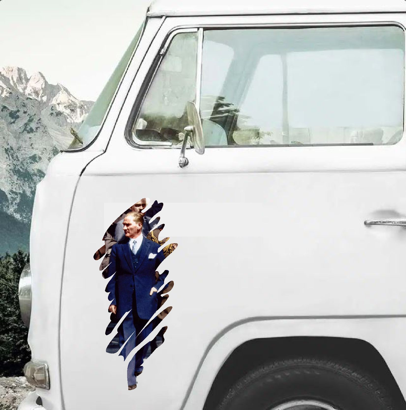 Mustafa Kemal Atatürk - Büyük Türk - Başbuğ - Türki̇ye Sti̇cker Araba Oto Motosi̇klet Karavan Sti̇cker 00322 12X5 Cm 