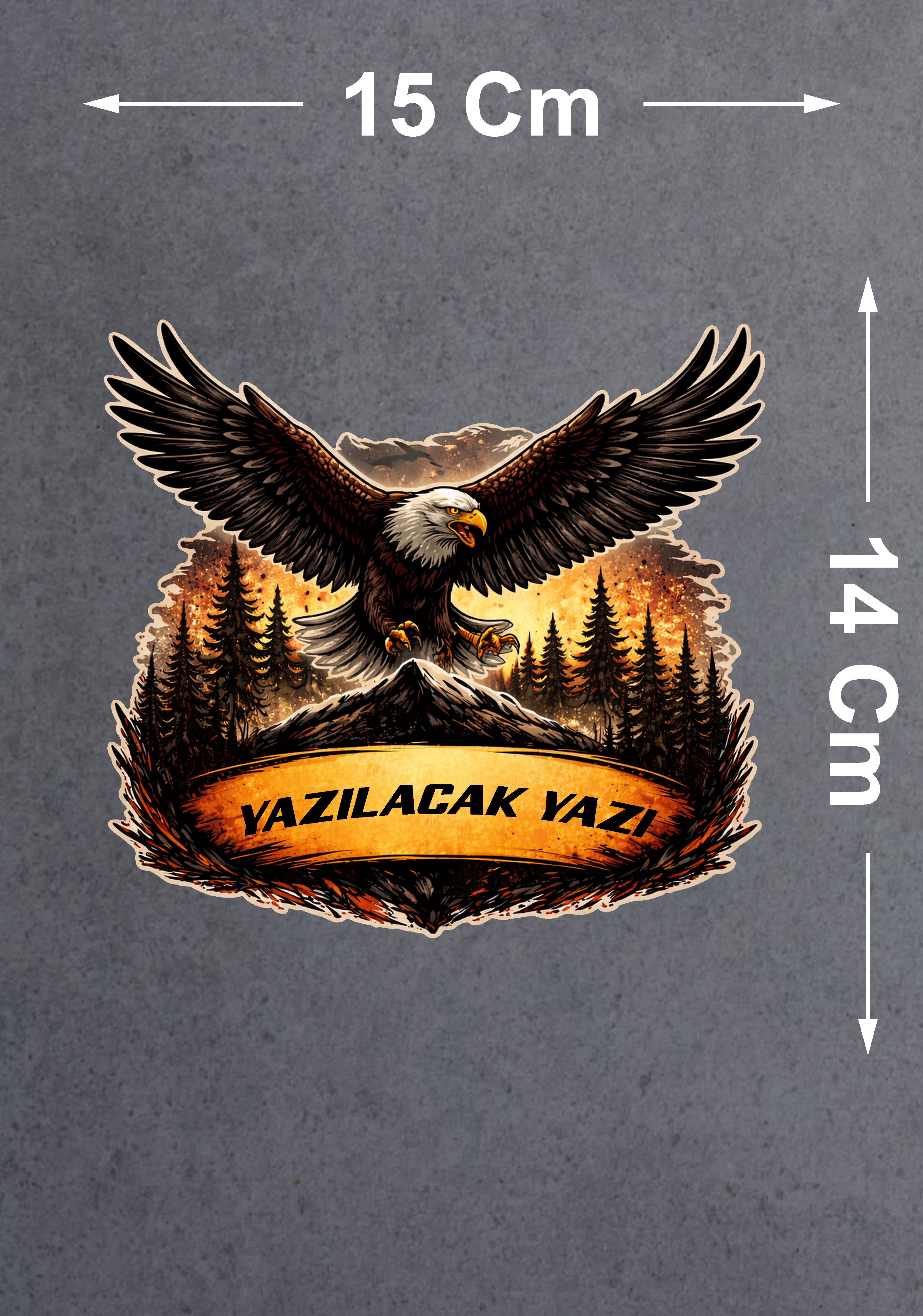 Ki̇şi̇ye Özel Vahşi̇ Kartal Sti̇cker - Vahşi̇ Hayat 4X4 Off Road Adventure Sti̇cker - Araba Oto Motosi̇klet Karavan Cam Sti̇cker - 00335 10X9 Cm 