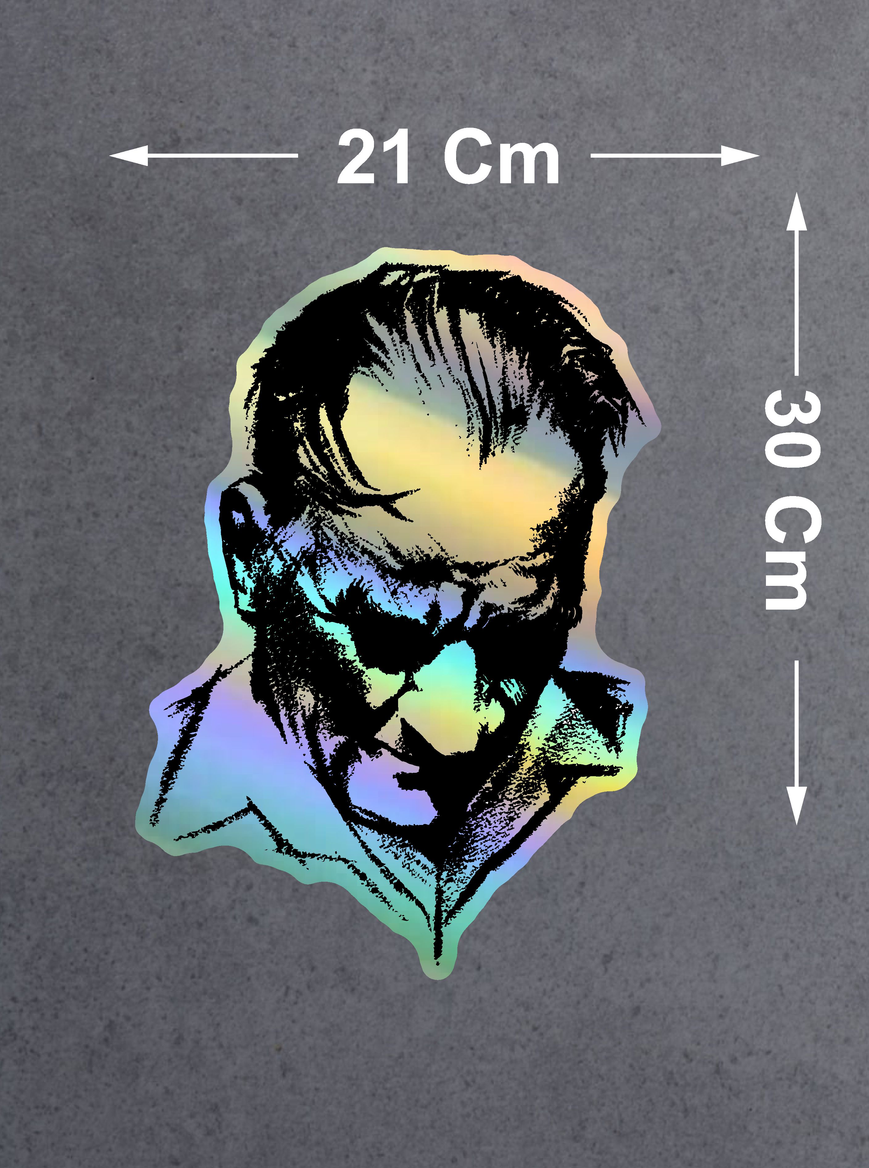 Hologramlı Janjanlı Atatürk Si̇lüet Sti̇cker - Ata Gazi̇ Mustafa Kemal Sti̇cker - Araba Oto Motosi̇klet Karavan Sti̇cker 03007 8X6 Cm 