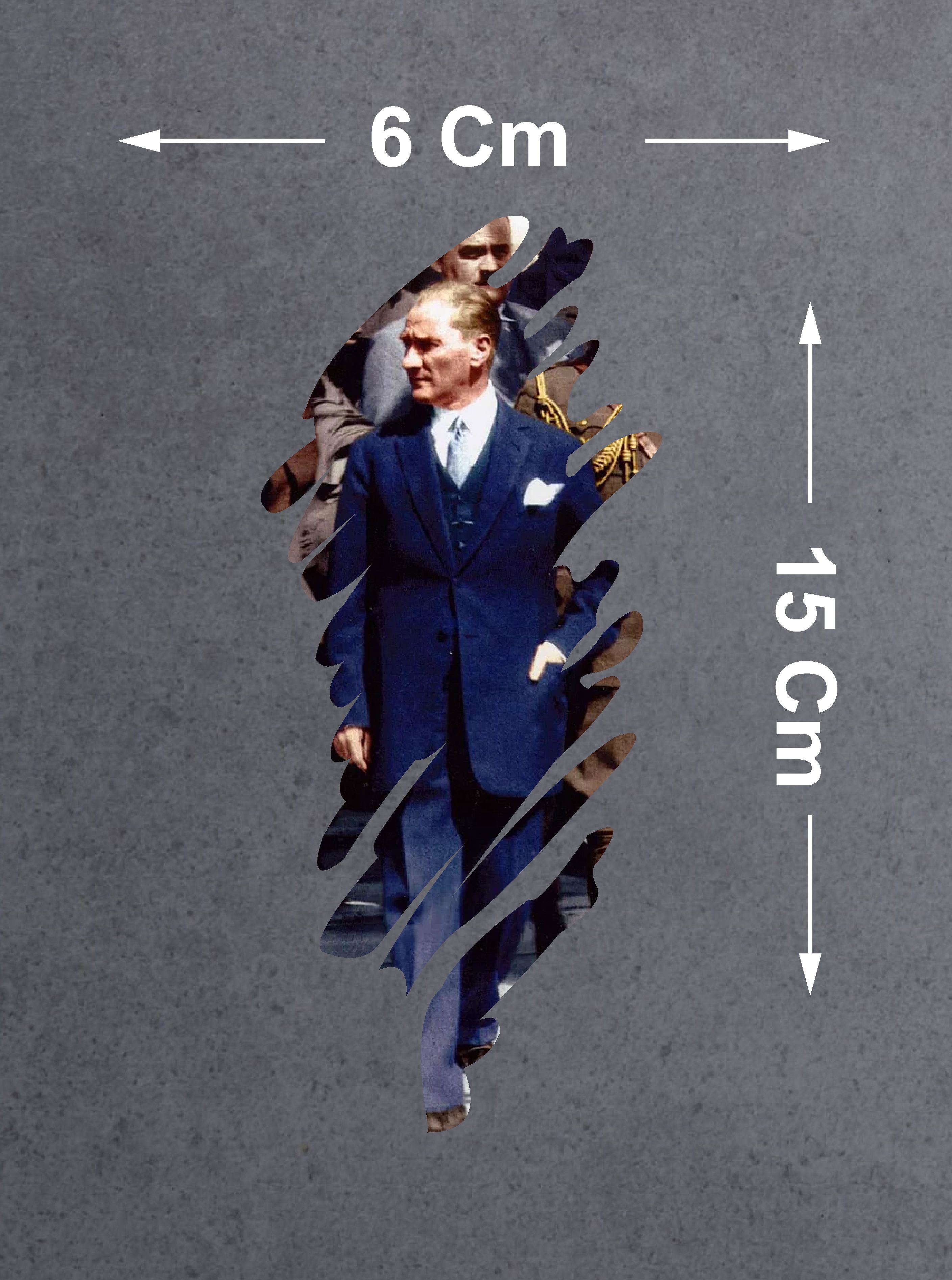 Mustafa Kemal Atatürk - Büyük Türk - Başbuğ - Türki̇ye Sti̇cker Araba Oto Motosi̇klet Karavan Sti̇cker 00322 12X5 Cm 