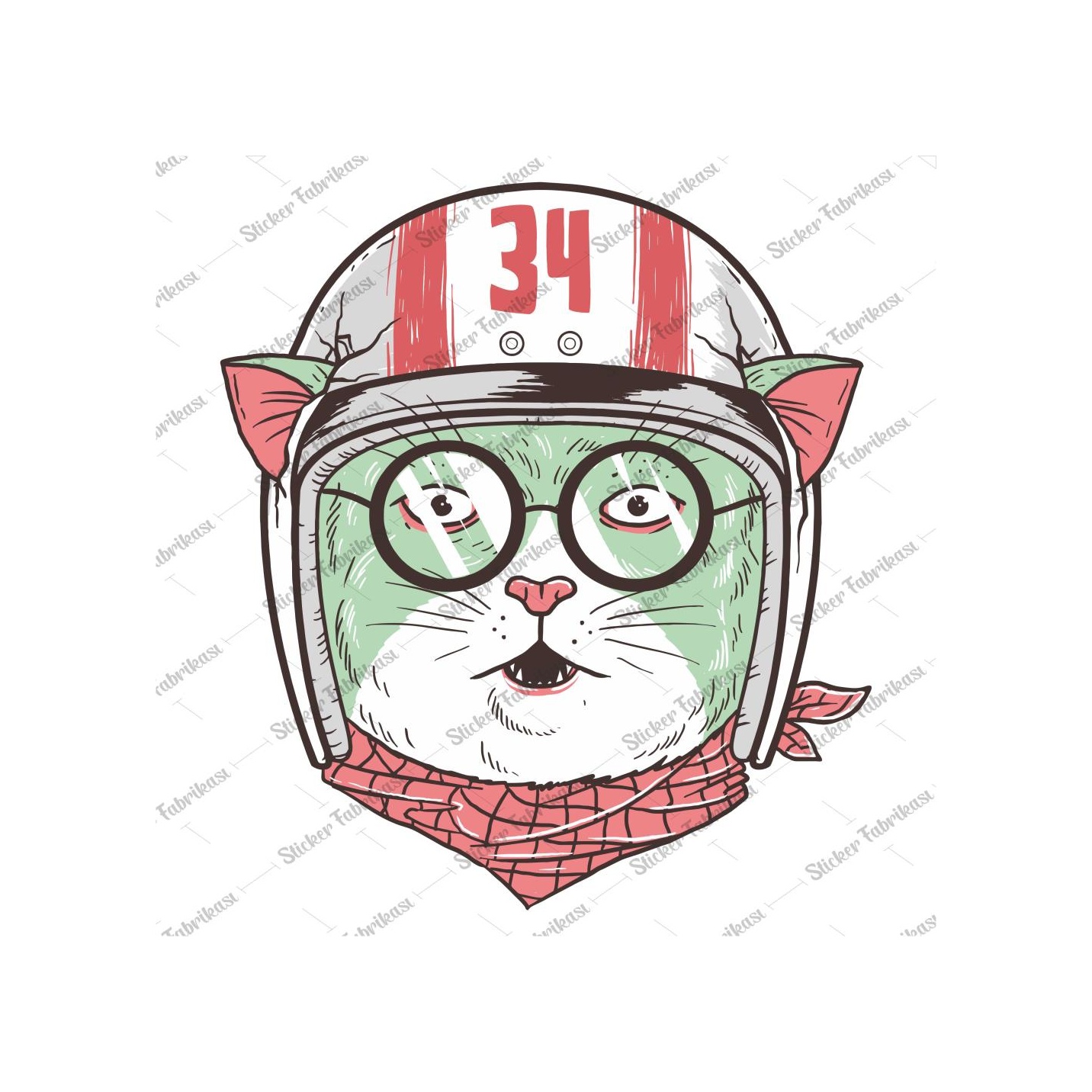 Vespa Kedi̇ Sti̇cker 00278 9X10