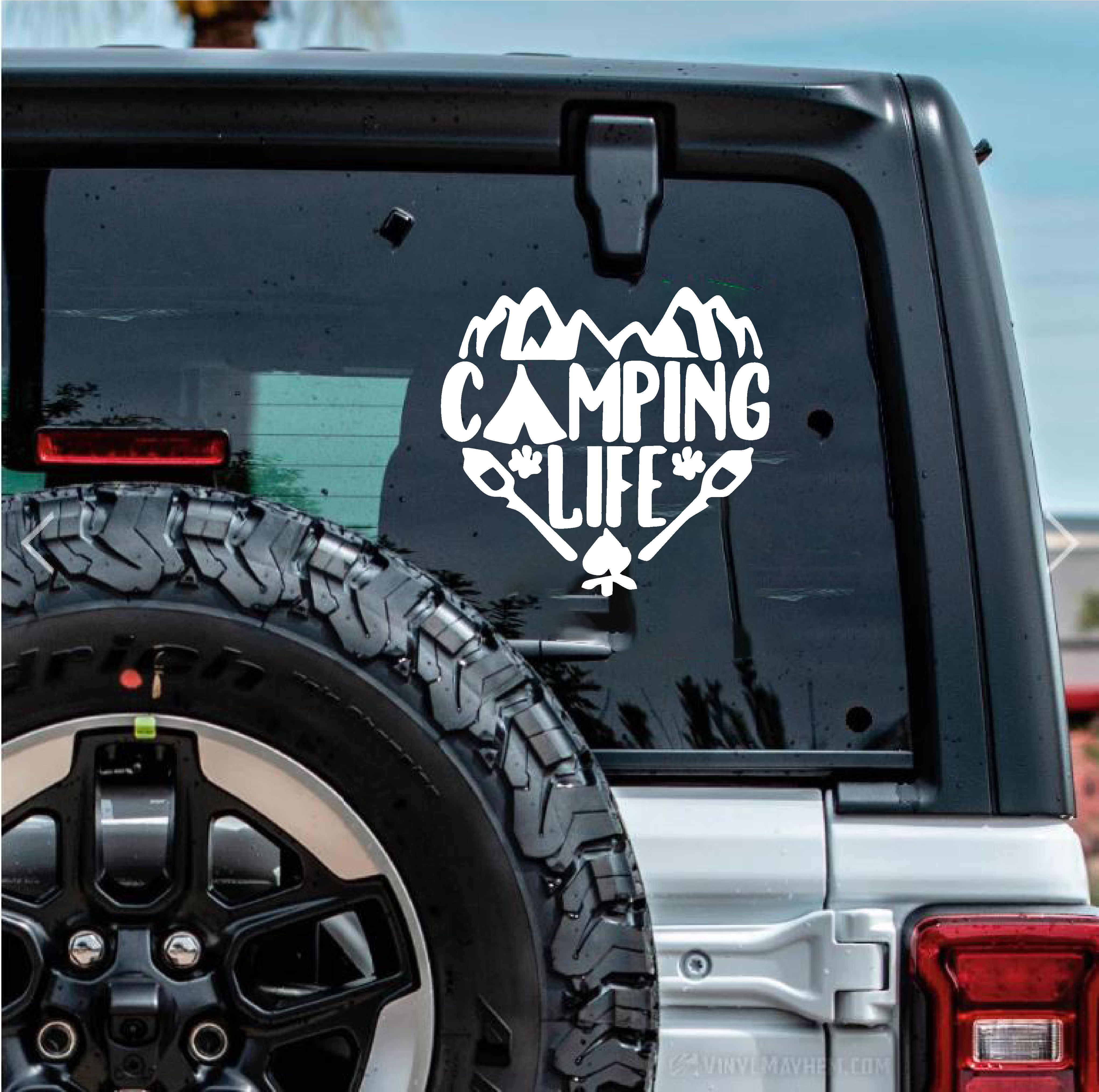 Kamp Sti̇cker - Campi̇ng Li̇fe Camp Sti̇cker - Araba Oto Motosi̇klet Karavan Cam Sti̇cker - 00129 12X11 Cm 