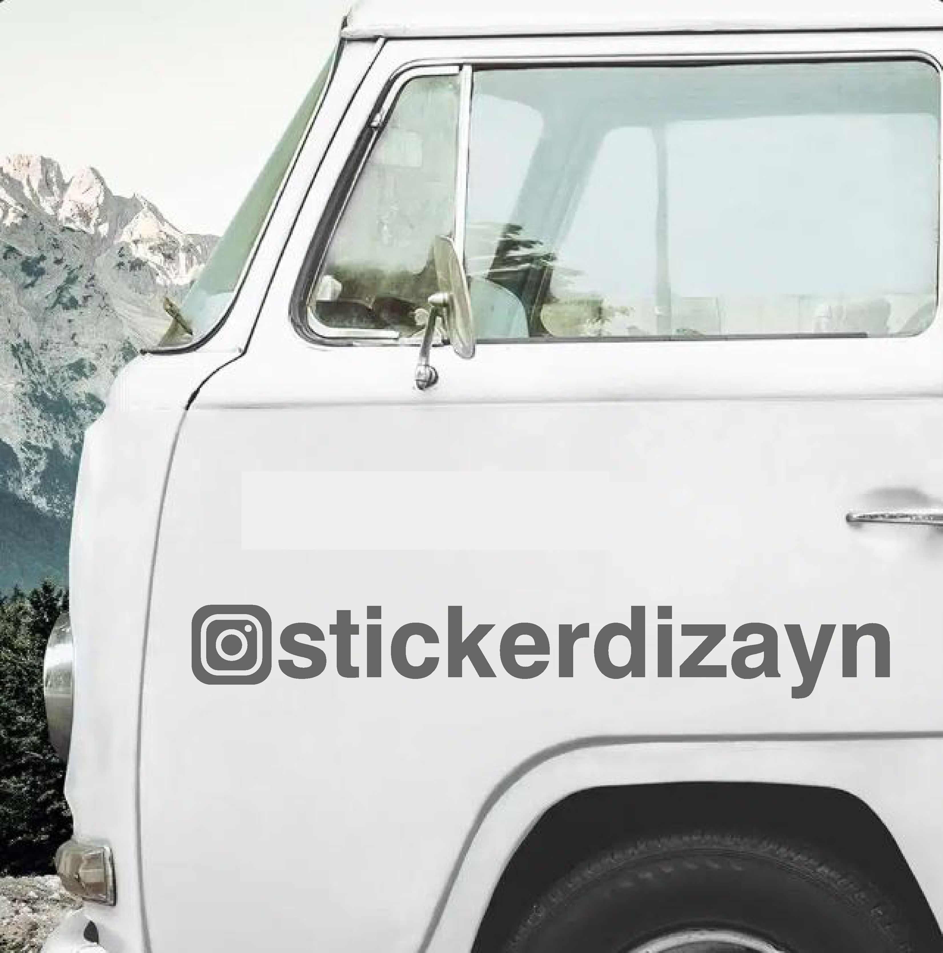 Ki̇şi̇ye Özel Instagram Sti̇cker Araba Oto Motosi̇klet Karavan Sti̇cker Eti̇ket 00062 50 Cm 
