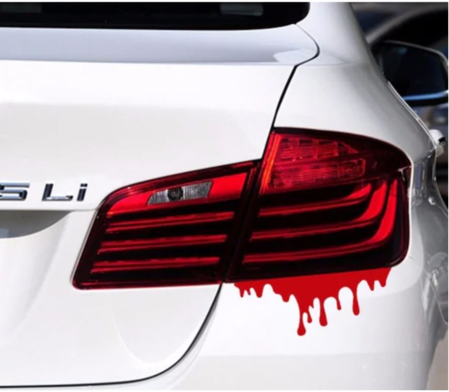 2 Adet Kan Damlası Far Sti̇cker, Araba Oto Araç Sti̇cker 02515 20X7 Cm 