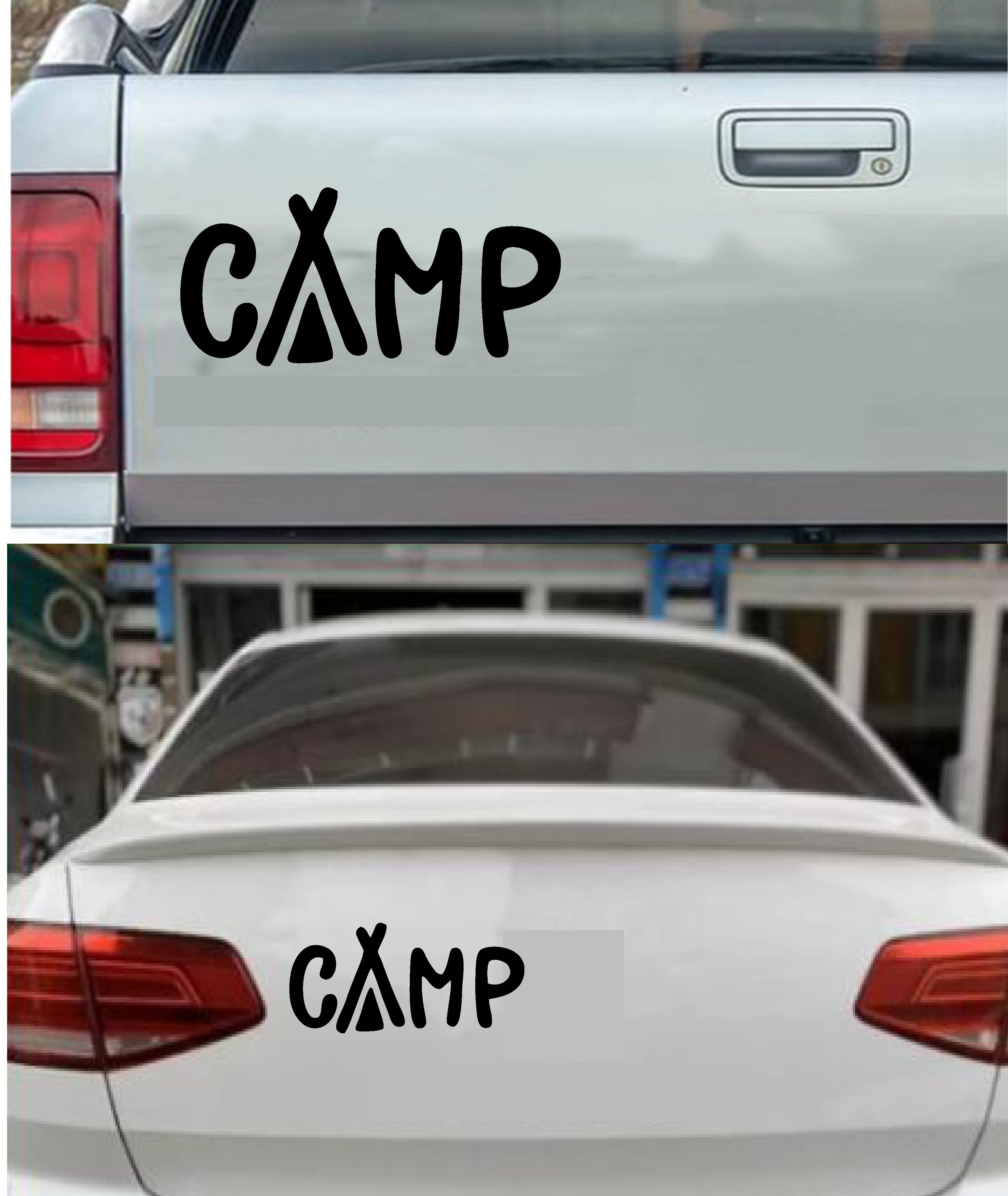 Kamp Yazılı Sti̇cker - 4X4 Off Road Pi̇ckup Sti̇cker - Araba Oto Motosi̇klet Karavan Cam Sti̇cker - 02165 10X5 Cm 
