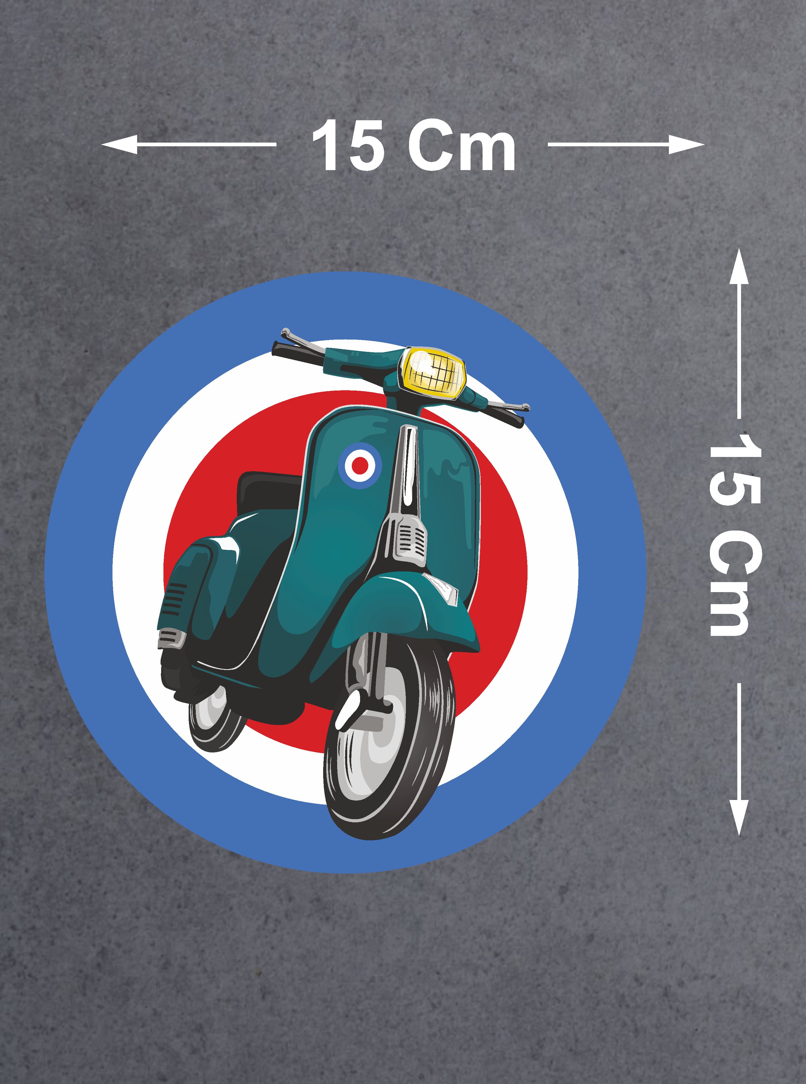 Scooter Vesap Motosi̇klet Sti̇cker - Araba Oto Motosi̇klet Cam Stcker - 00022 10X10 Cm 