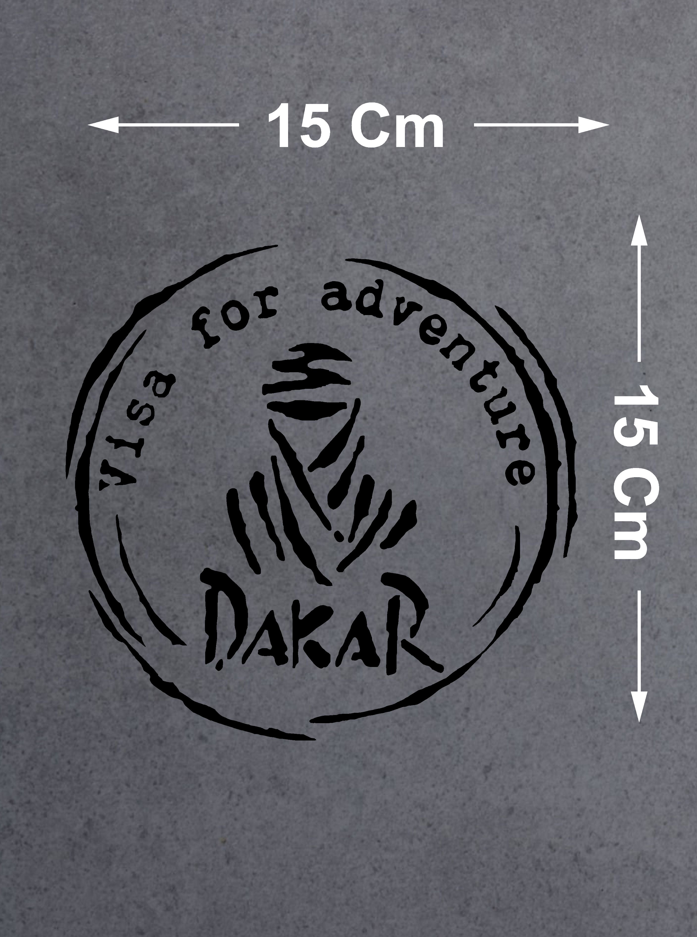 Dakar Adventure Sticker - 4X4 Off Road Kamp Adventure Sticker - Araba Oto Motosiklet Karavan Cam Sticker - 00079 15X15 Cm 