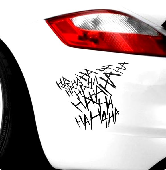Ha Ha Ha Joker Batman Gotham Ci̇ty Sti̇cker - Araba Oto Motosi̇klet Karavan Cam Sti̇cker - 00042 15X14 Cm 