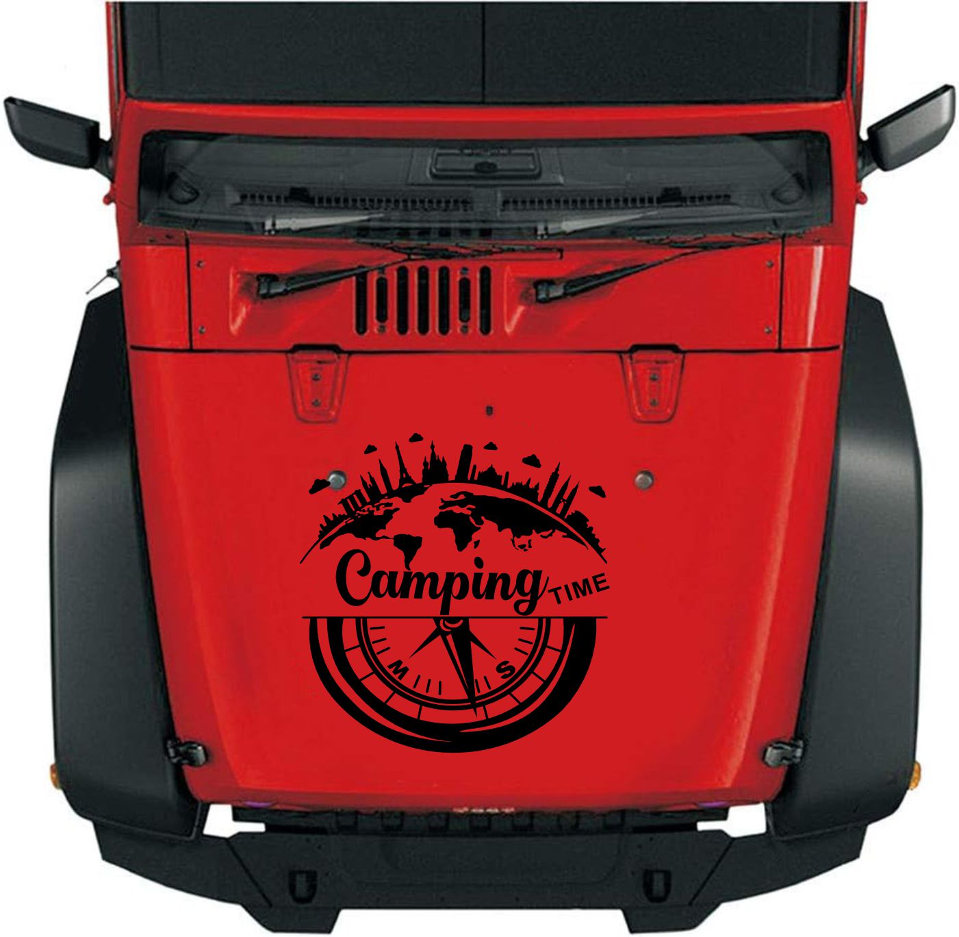 Kamp Sti̇cker, Campi̇ng Ti̇me,Off Road -4X4-Adventure Sti̇cker, Araba Oto Pi̇ckup Sti̇cker 02517 40X40 Cm 