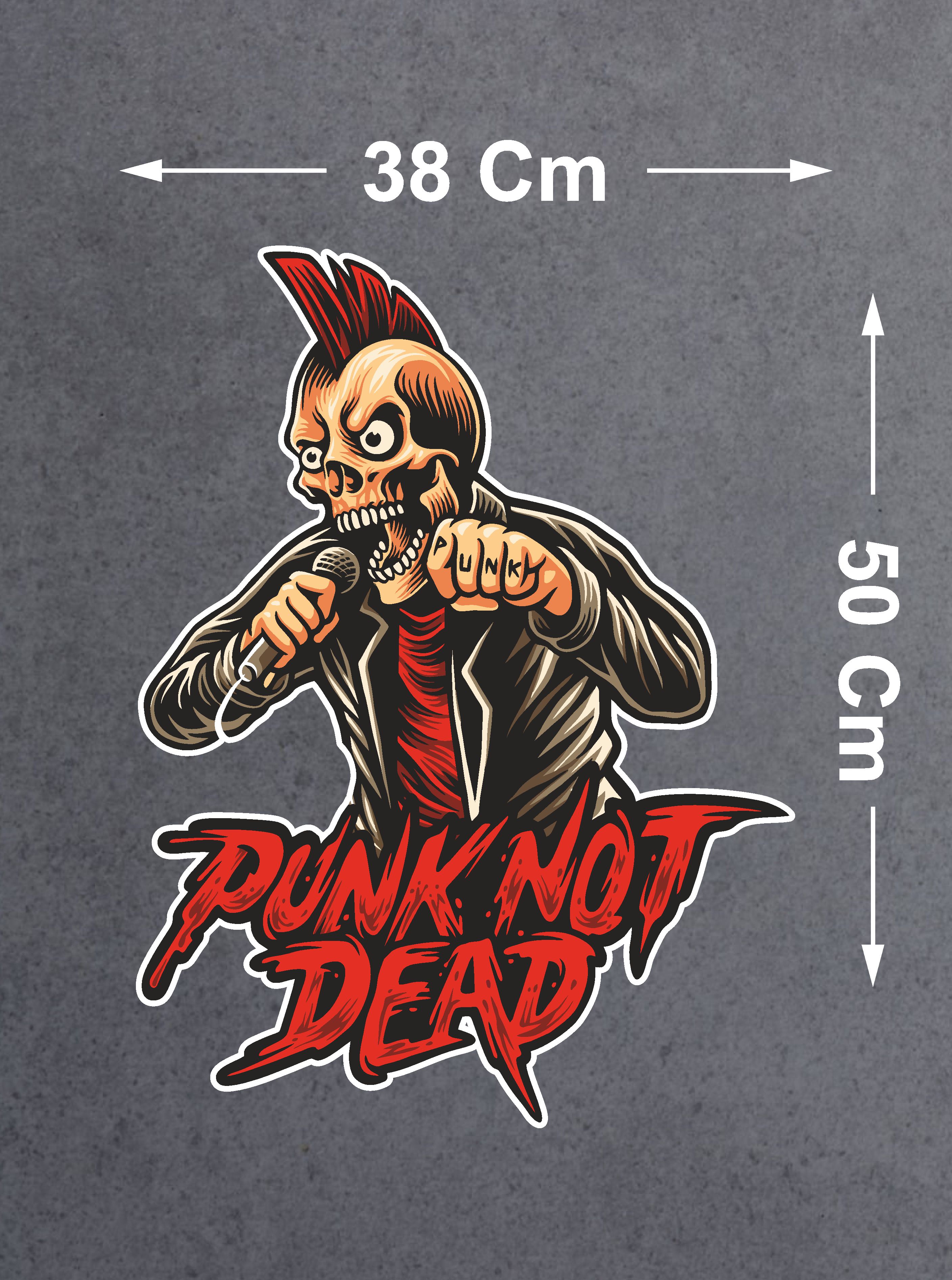 Punk Not Dead Punk Ölmez Sticker - Araba Oto Motosiklet Cam Karavan Sticker - 00033 30X23 Cm 