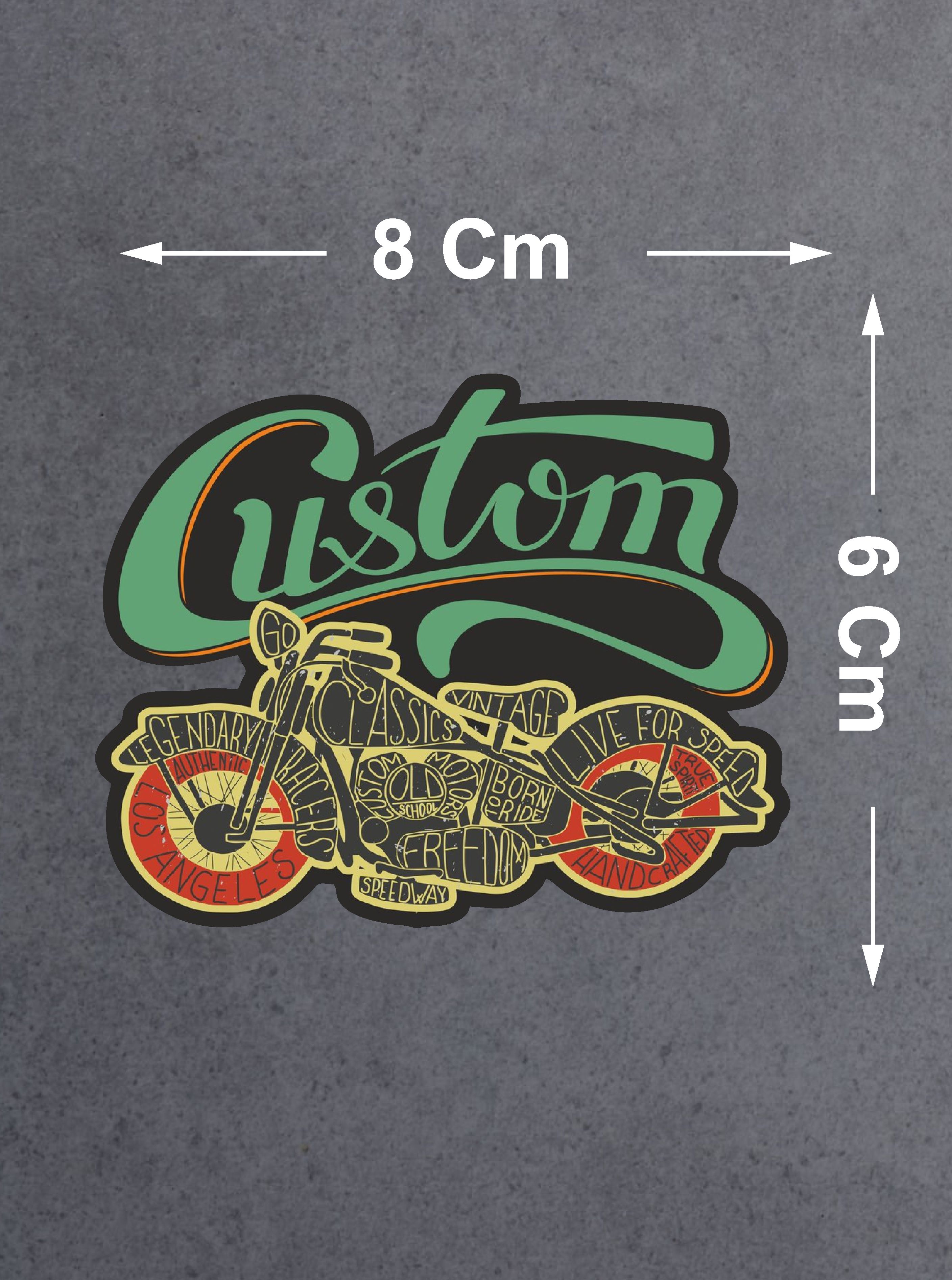 Vi̇ntage Motosi̇klet Sti̇cker - Custom Old School Sti̇cker - Araba Oto Motosi̇klet Sti̇cker 02507 8X6 Cm