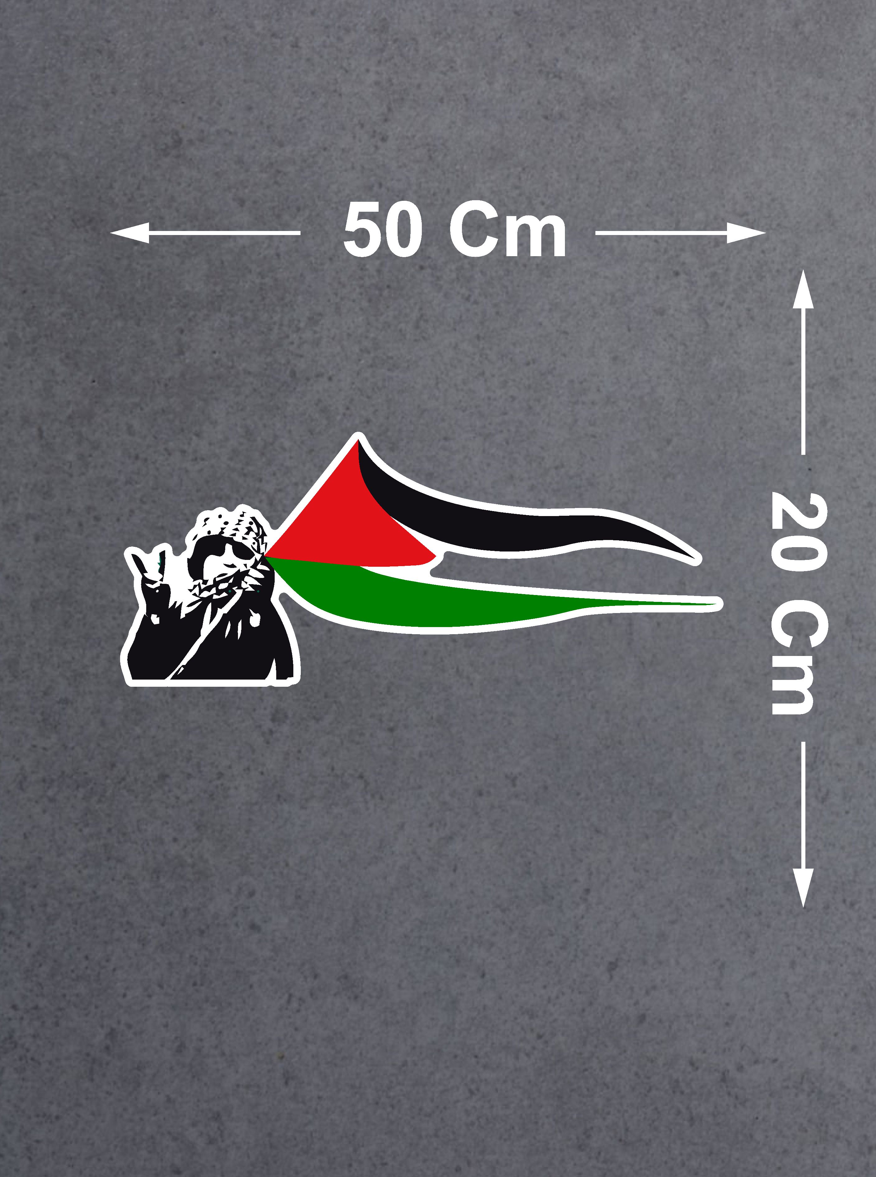 Özgür Fi̇li̇sti̇n Sti̇cker - Free Palesti̇ne - Sti̇cker - Araba Oto Motosi̇klet Karavan Sti̇cker - 02509 50X20 Cm