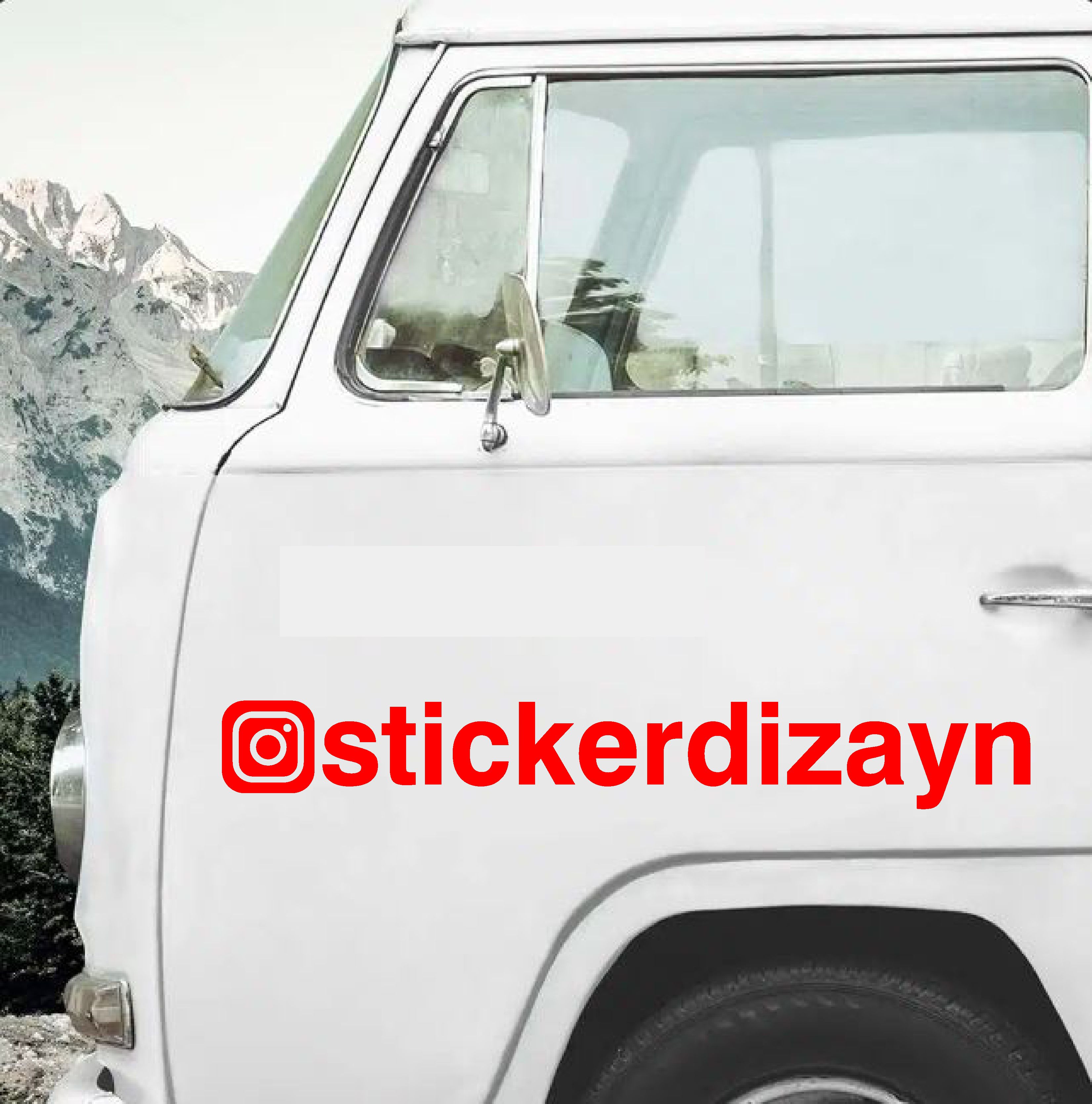 İnstagram Ki̇şi̇ye Özel Sosyal Medya Instagram Araba Oto Motosi̇klet Sti̇cker 00926 50 Cm 