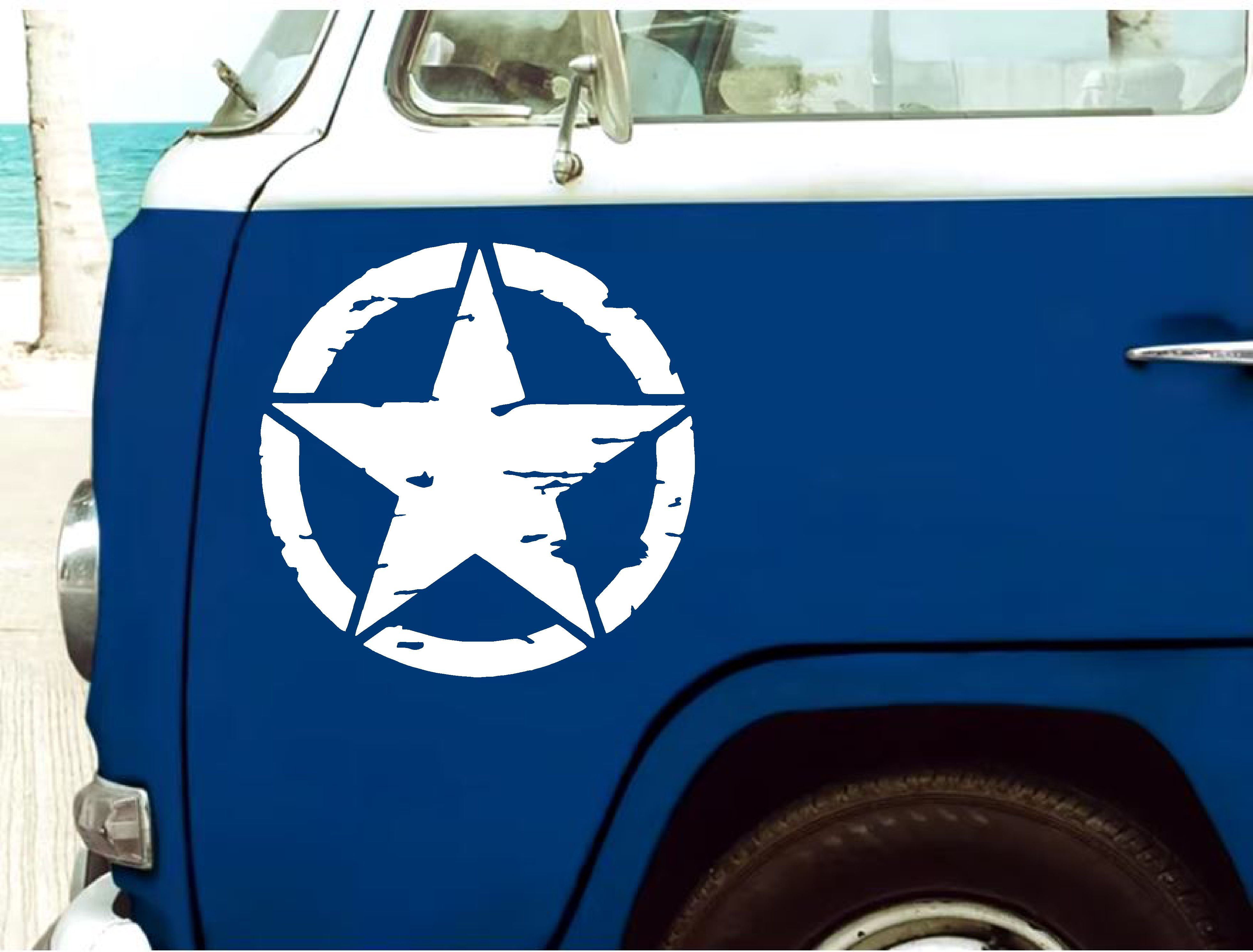 Askeri̇ Yıldız Army Star Sti̇cker - Off Road Pi̇ckup Kamp 4X4 Sti̇cker - Araba Oto Motosi̇klet Karavan Sti̇cker 00677 10X10 Cm 