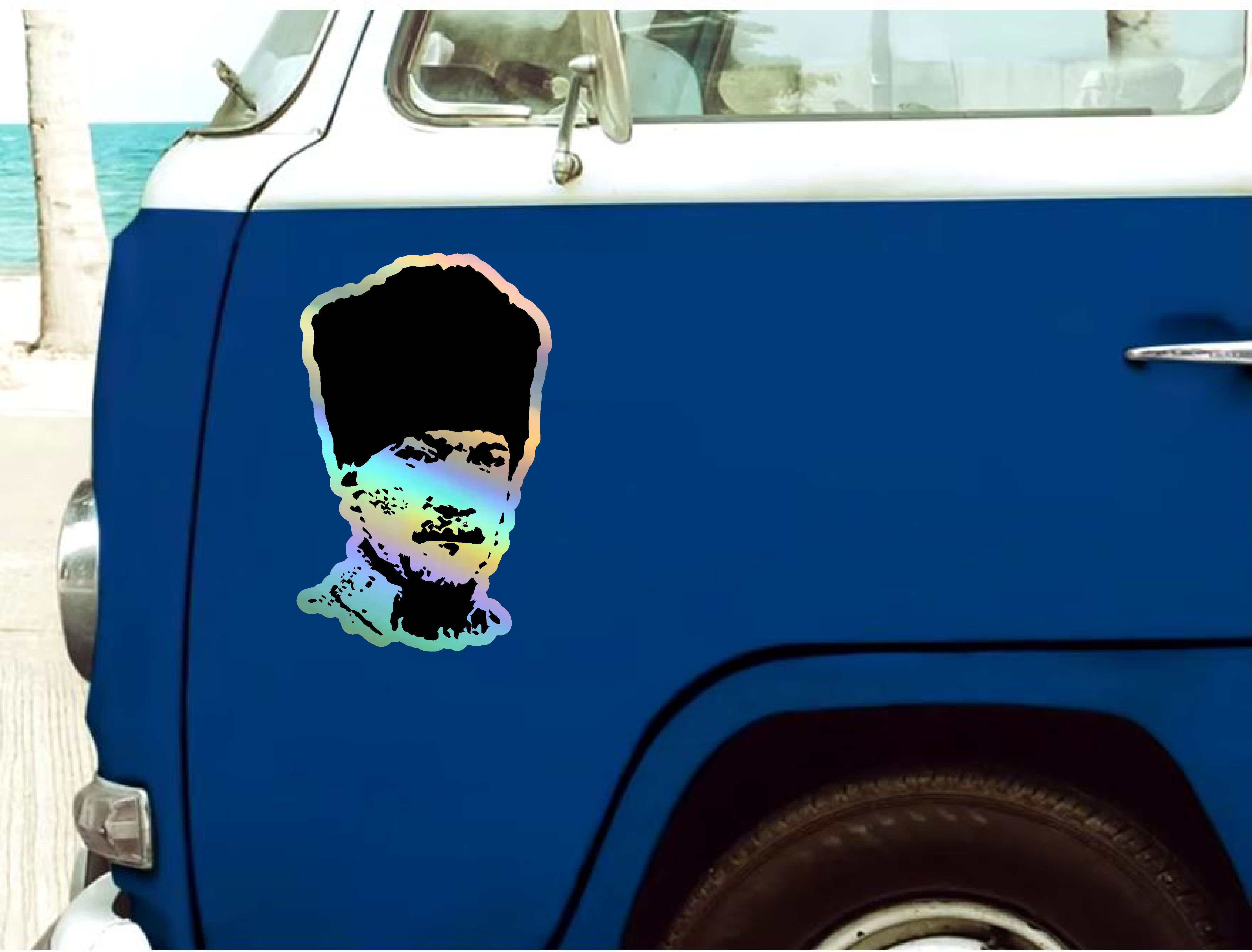 Hologramlı Janjanlı Atatürk Si̇lüet Sti̇cker - Araba Oto Motosi̇klet Karavan Sti̇cker 03006 8X5 Cm 