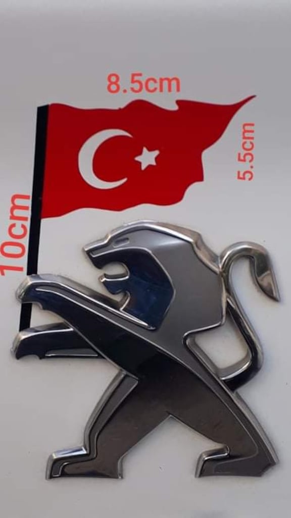 Türk Bayrağı Peugeot Logo Sti̇cker