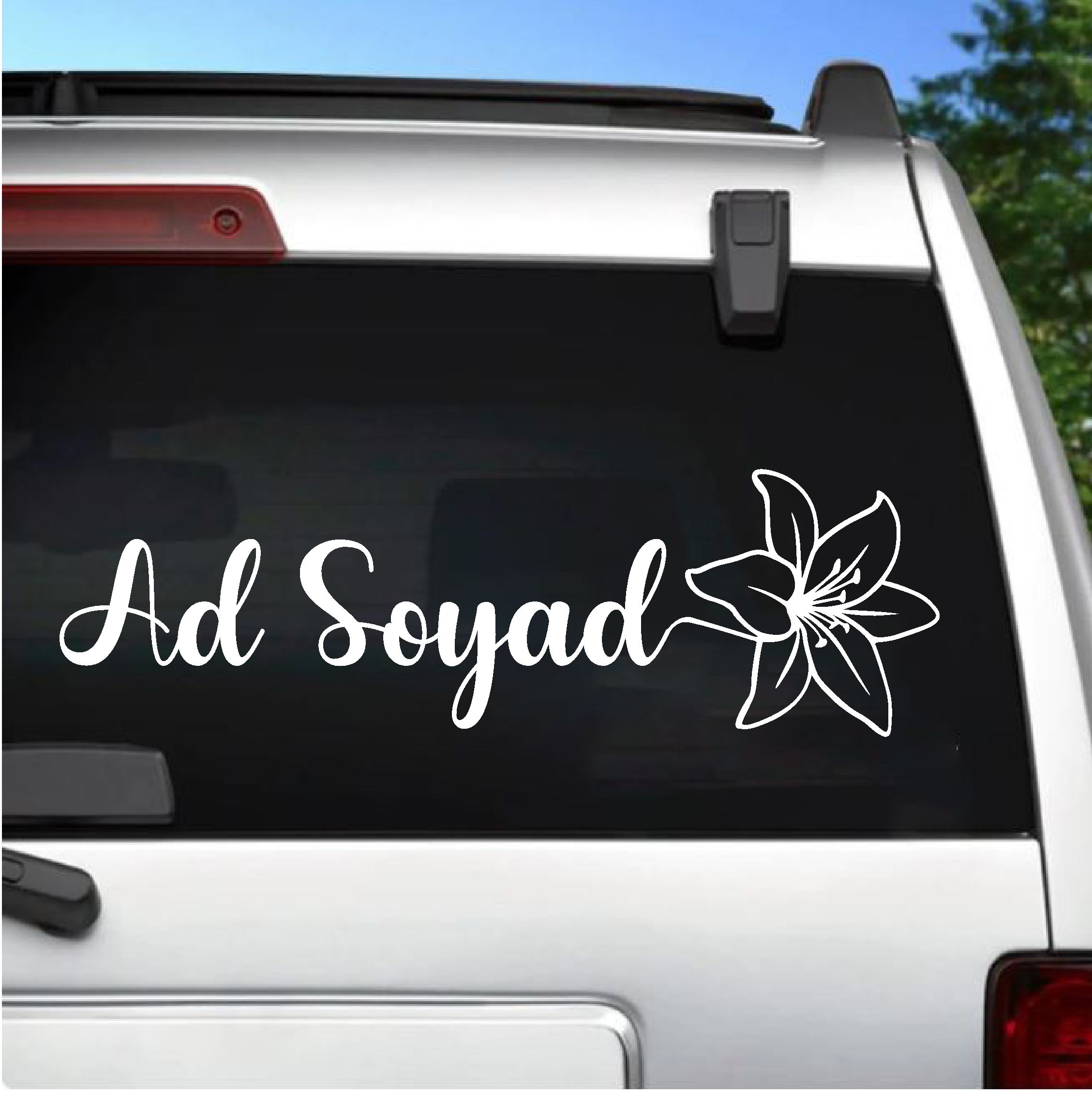 Kır Çi̇çekli̇ Ad Soyad Sti̇cker - Ki̇şi̇sel Isi̇m Soyi̇si̇m Sti̇cker - Araba Oto Motosi̇klet Karavan Cam Sti̇cker - 00306 15 Cm 