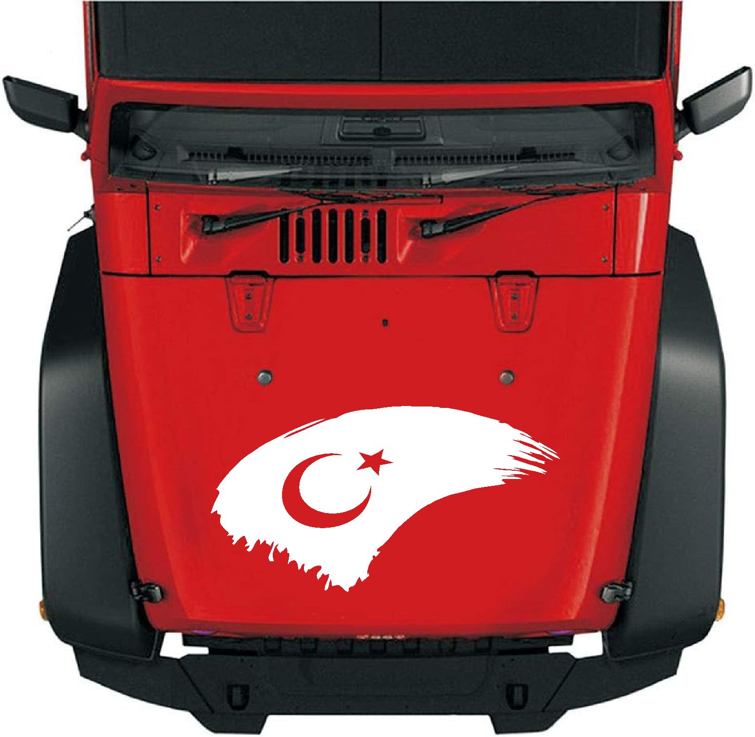 Türk Bayrağı Sti̇cker, Ay Yıldız, Türki̇ye, Araba Oto Motosi̇klet Karavan Sti̇cker 00786 30X15 Cm 