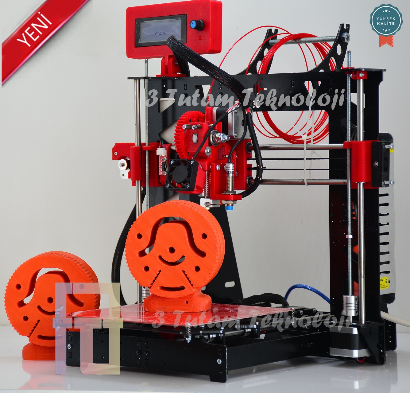 3Boyutlu Yazıcı Prusa I3 Modeli Kırmızı Full Paket