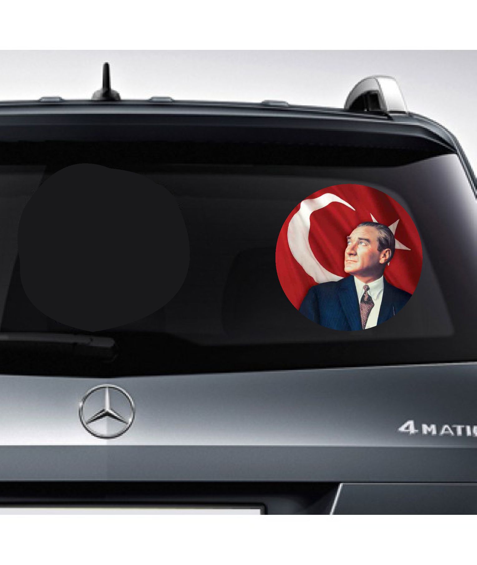 Atatürk Ve Türk Bayrağı Sti̇cker, Gazi̇ Mustafa Kemal Atatürk Sti̇cker, Araba Oto Motosi̇klet Karavan Sti̇cker 00629 10X10 Cm 