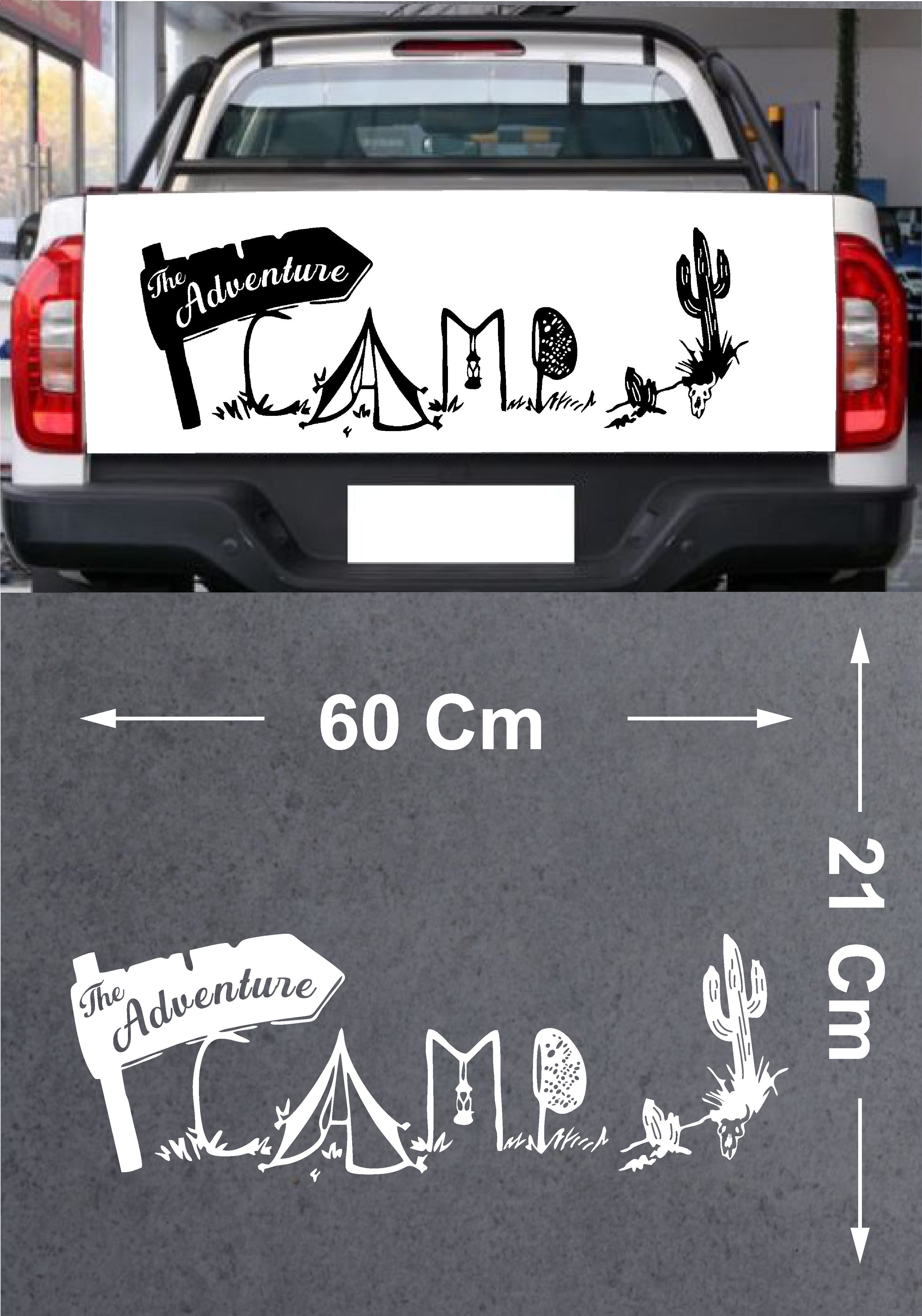 Kamp Adventure Sti̇cker - Araba Oto Motosi̇klet Pi̇ckup Karavan Sti̇cker - 00127 40 Cm 