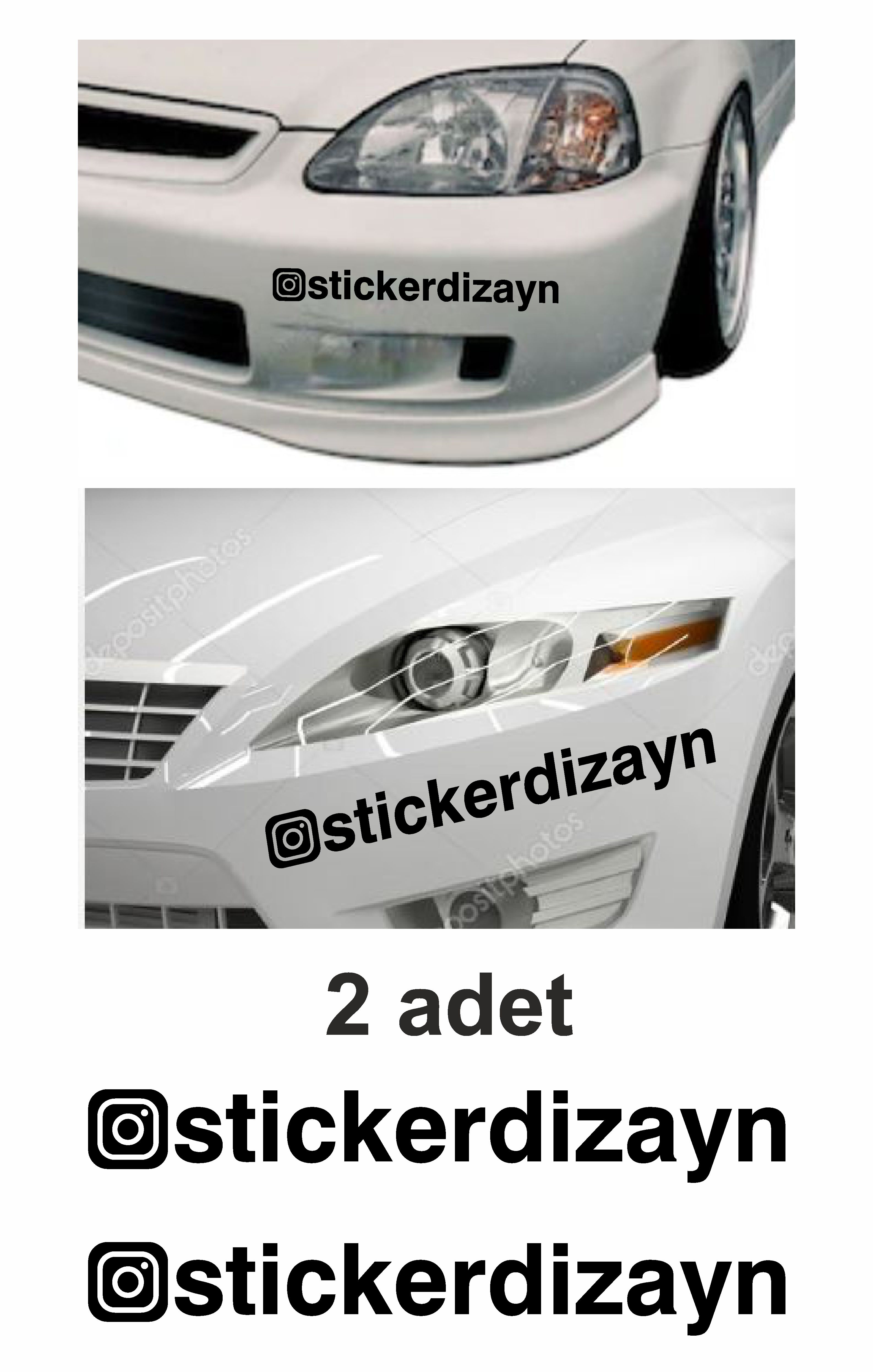 İnstagram Ki̇şi̇ye Özel Sosyal Medya Instagram Araba Oto Motosi̇klet Sti̇cker 00926 50 Cm 