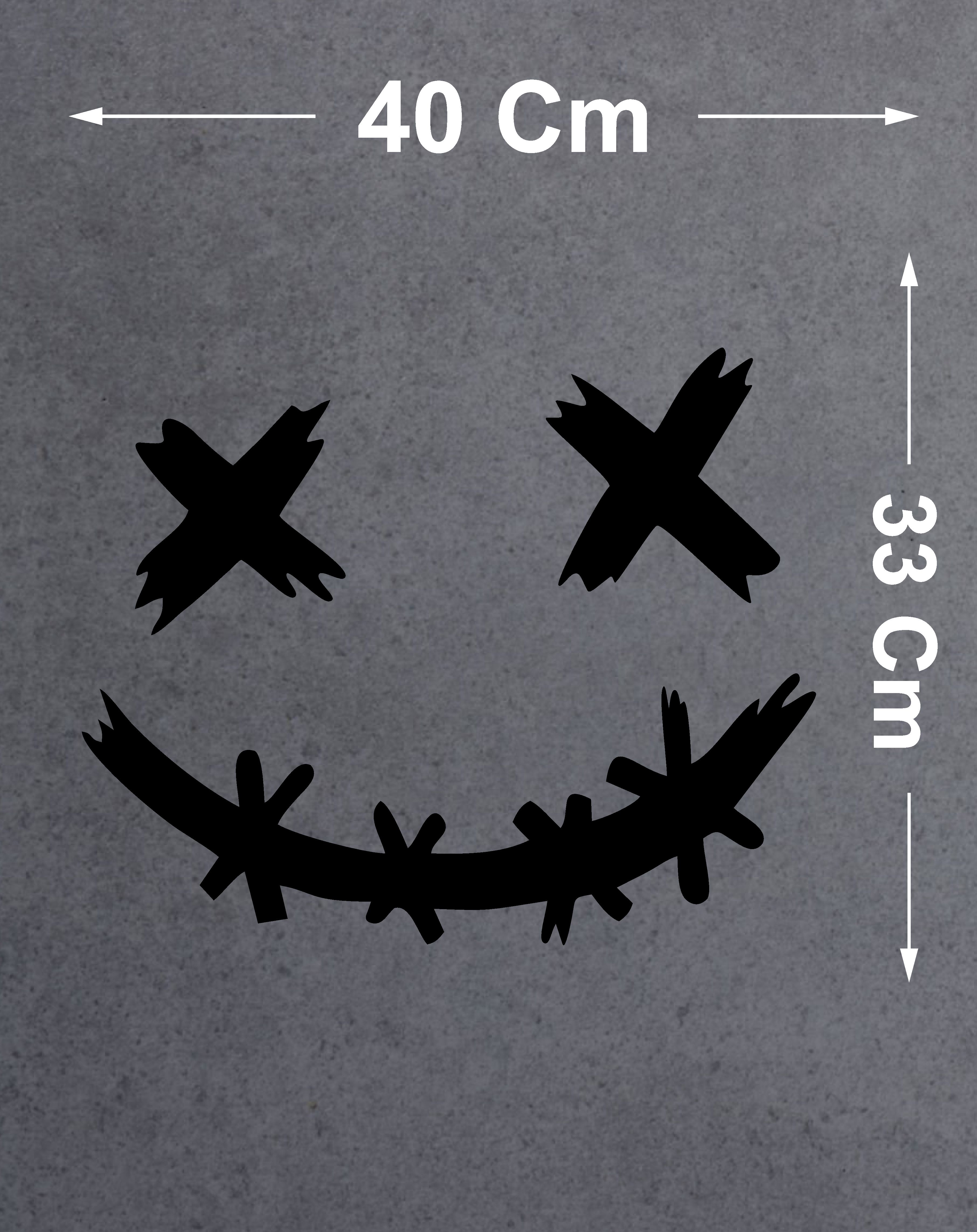 Gülen Surat Sti̇cker - Joker Gotham Batman Sti̇cker - Araba Oto Motosi̇klet Karavan Cam Sti̇cker - 00142 10X8 Cm 