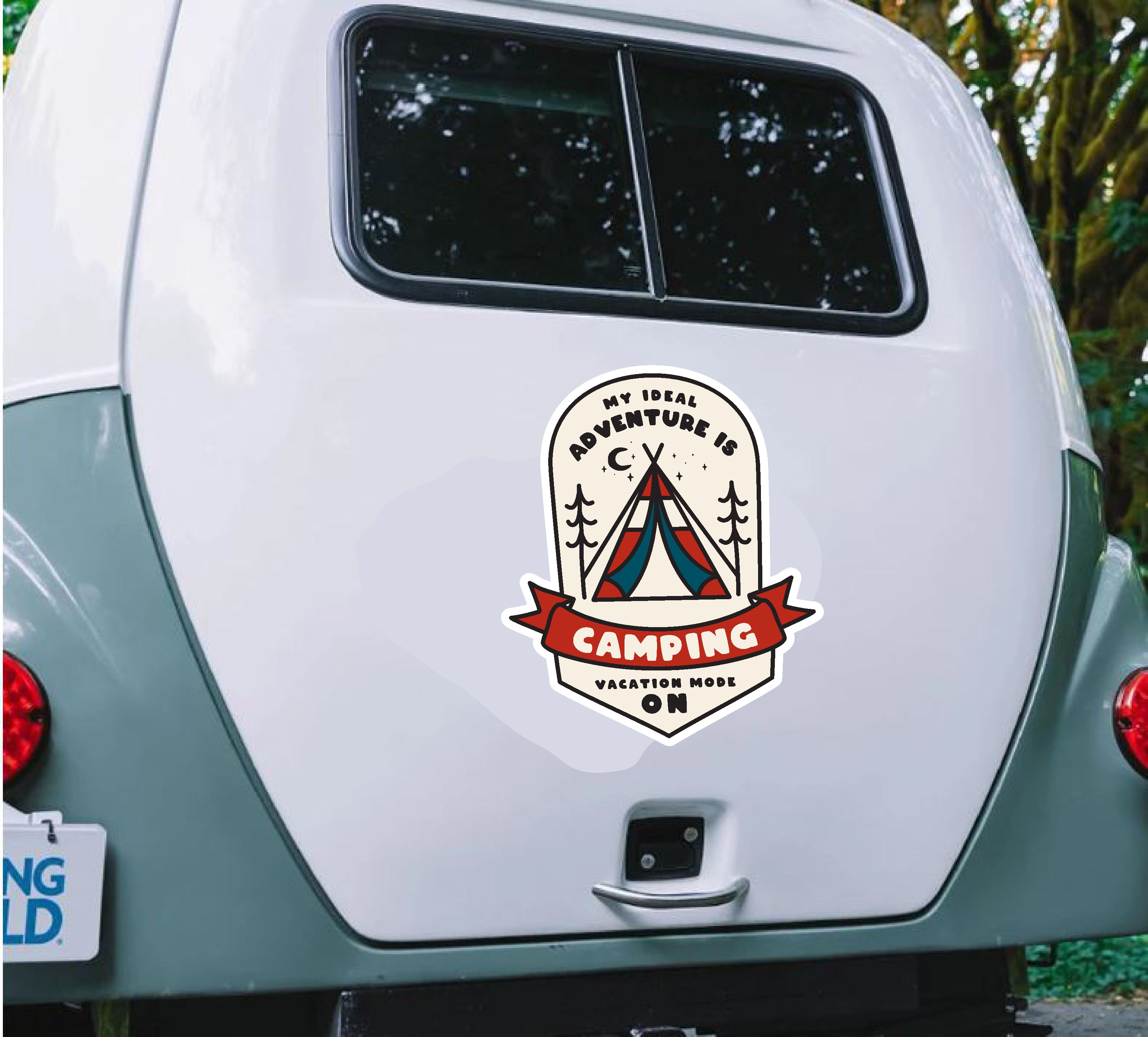 Kamp, Off Road, 4X4, Doğa, Manzara, Adventure Sti̇cker, Araba Oto Motosi̇klet Karavan Pi̇ckup Arazi̇ Suv 02178 10X8 Cm 