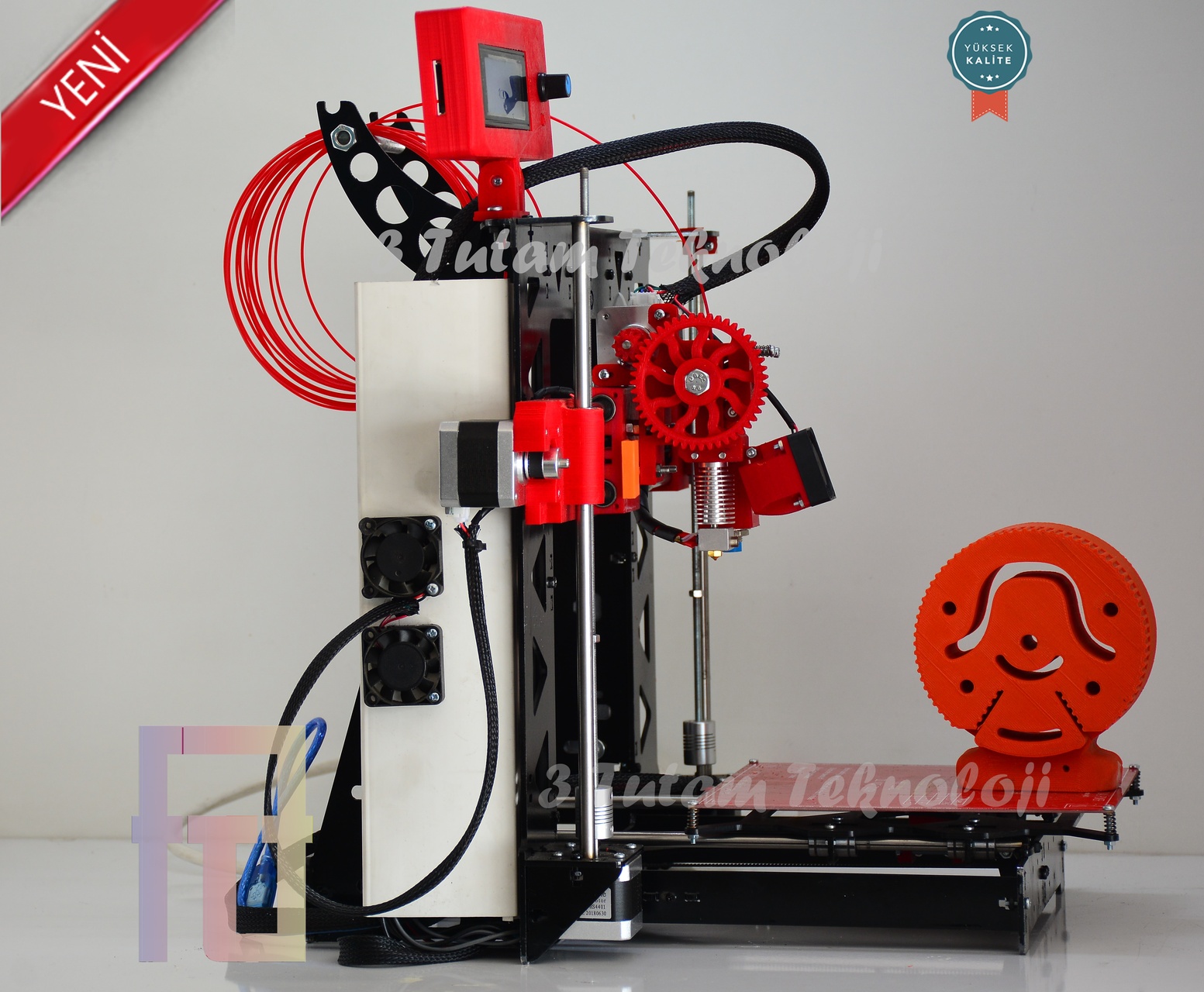 3Boyutlu Yazıcı Prusa I3 Modeli̇ Kırmızı Full Paket