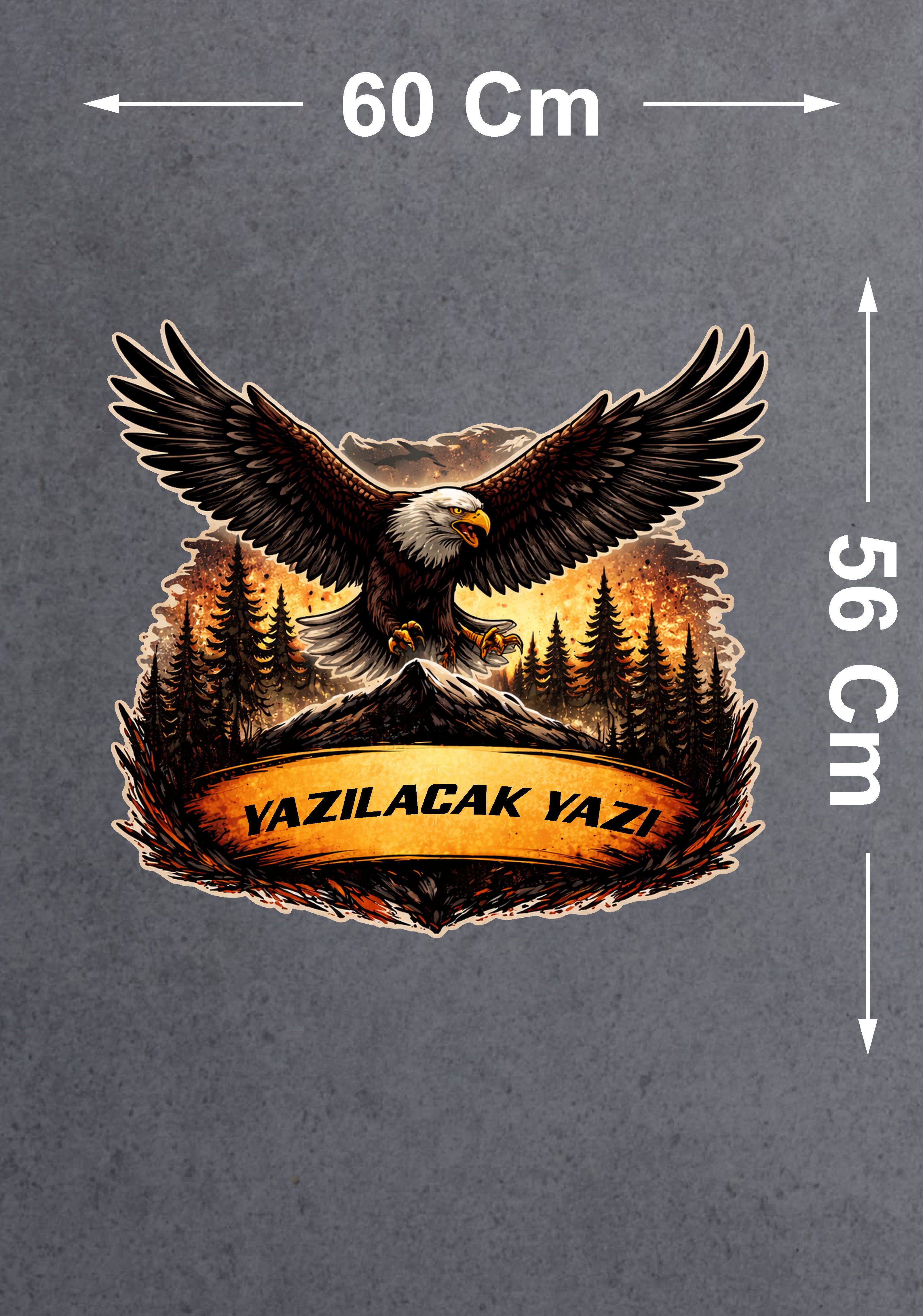 Ki̇şi̇ye Özel Vahşi̇ Kartal Sti̇cker - Vahşi̇ Hayat 4X4 Off Road Adventure Sti̇cker - Araba Oto Motosi̇klet Karavan Cam Sti̇cker - 00335 10X9 Cm 