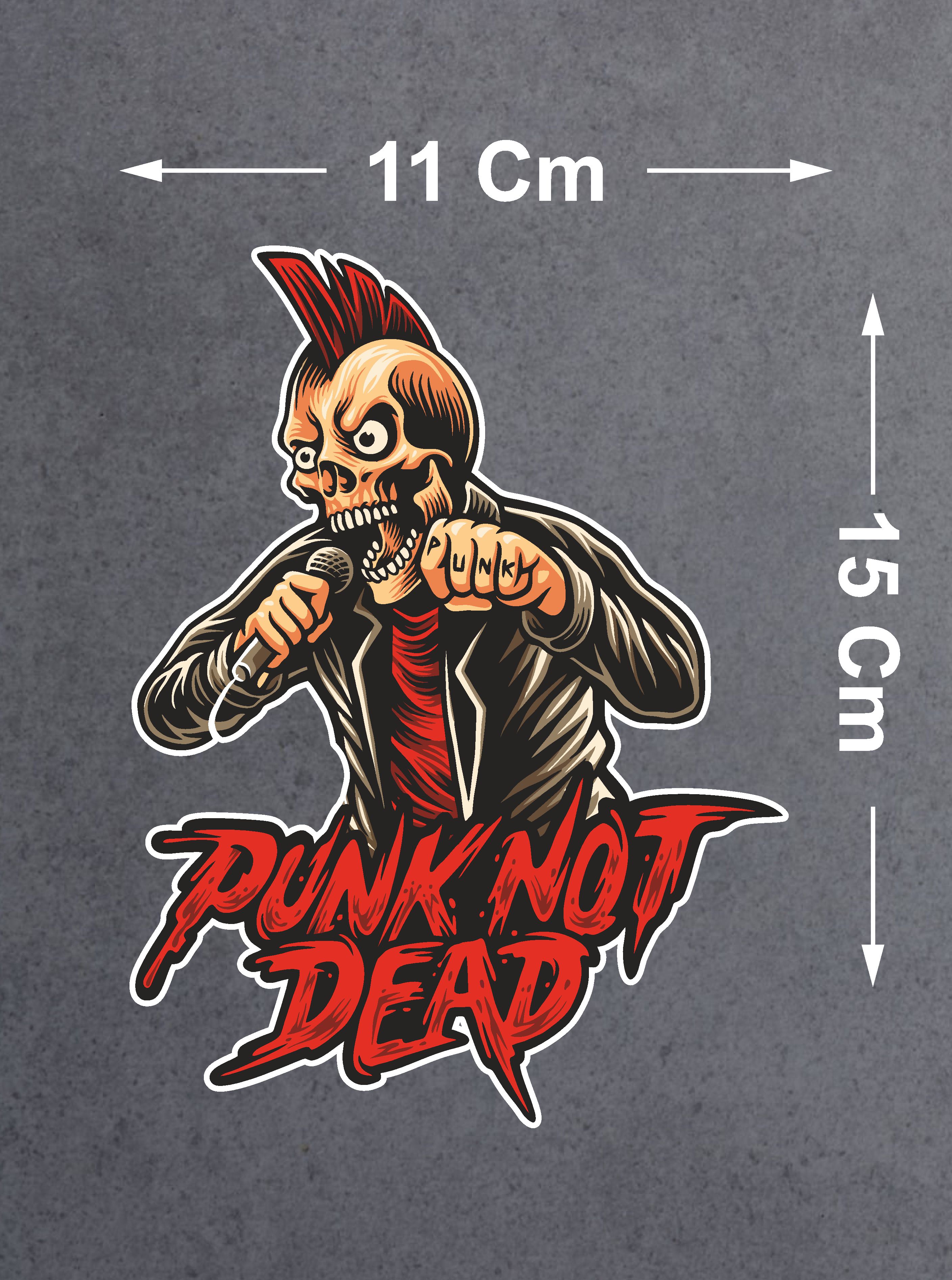Punk Not Dead Punk Ölmez Sticker - Araba Oto Motosiklet Cam Karavan Sticker - 00033 30X23 Cm 