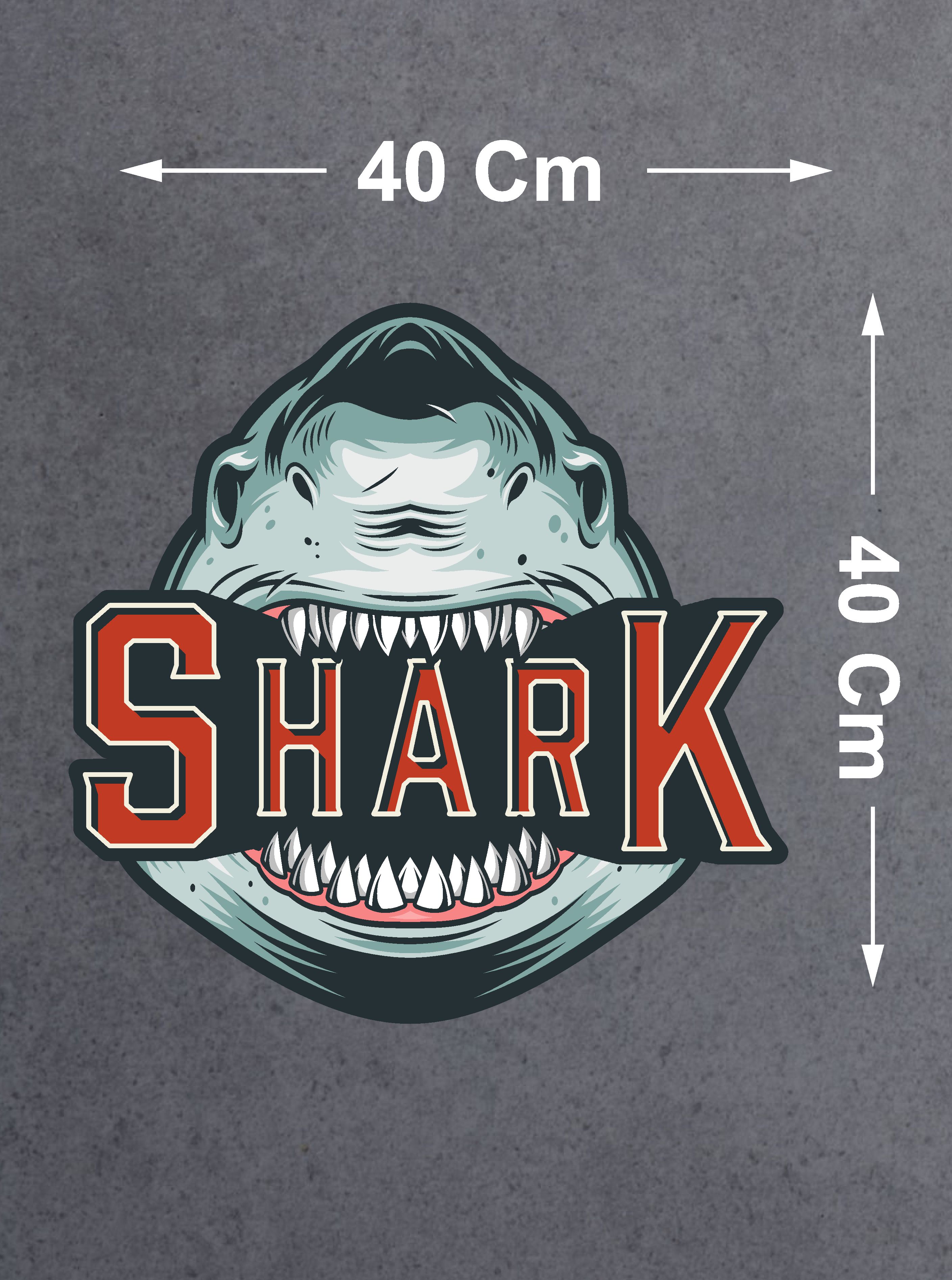 Köpek Balığı Shark Sti̇cker - Araba Oto Motosi̇klet Karavan Cam Sti̇cker - 00030 10X10 Cm 