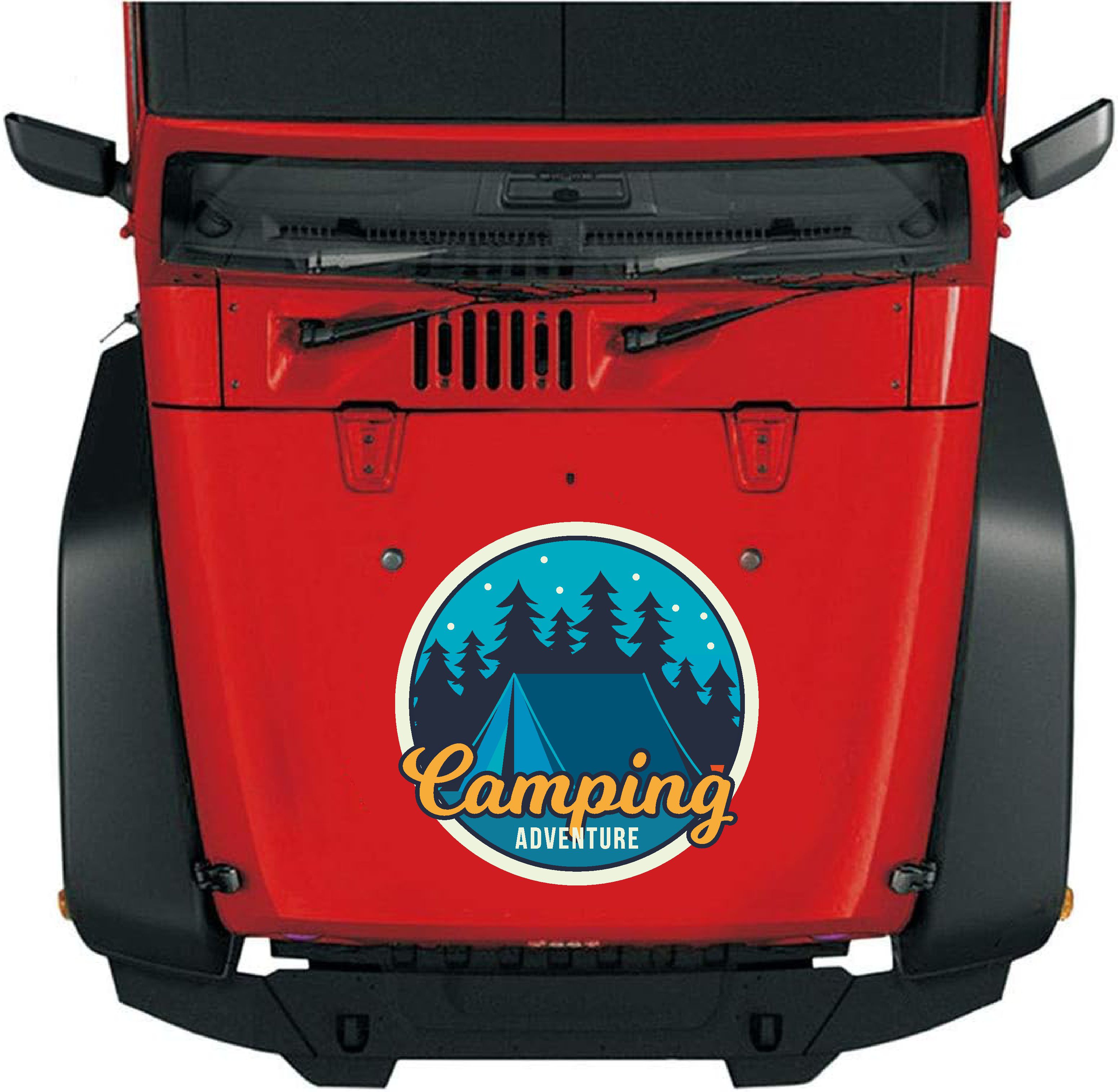 Kamp Campi̇ng Sti̇cker - 4X4 Off Road Adventure Pi̇ckup Karavan Çadır Sti̇cker - Araba Oto Motosi̇klet Cam Sti̇cker - 00120 10X10 Cm 