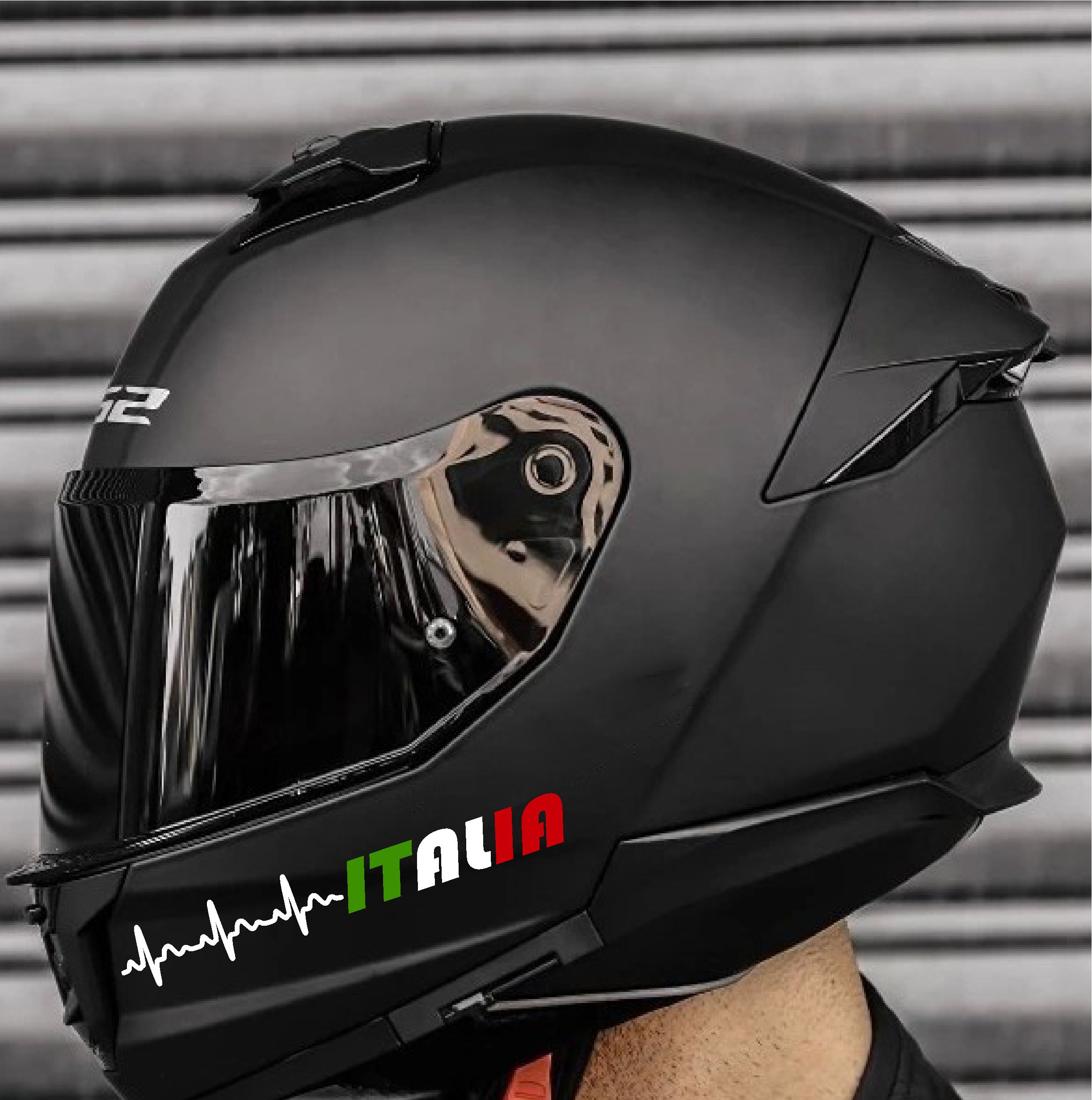 Kalp Ri̇ti̇mli̇ Italy Yazı Sti̇cker - Araba Oto Motosi̇klet Cam Sti̇cker - 00078 15 Cm 
