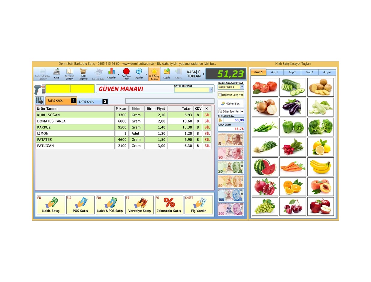 Barkodlu Market Satış Programı (Barpro Paket) (425092941) 