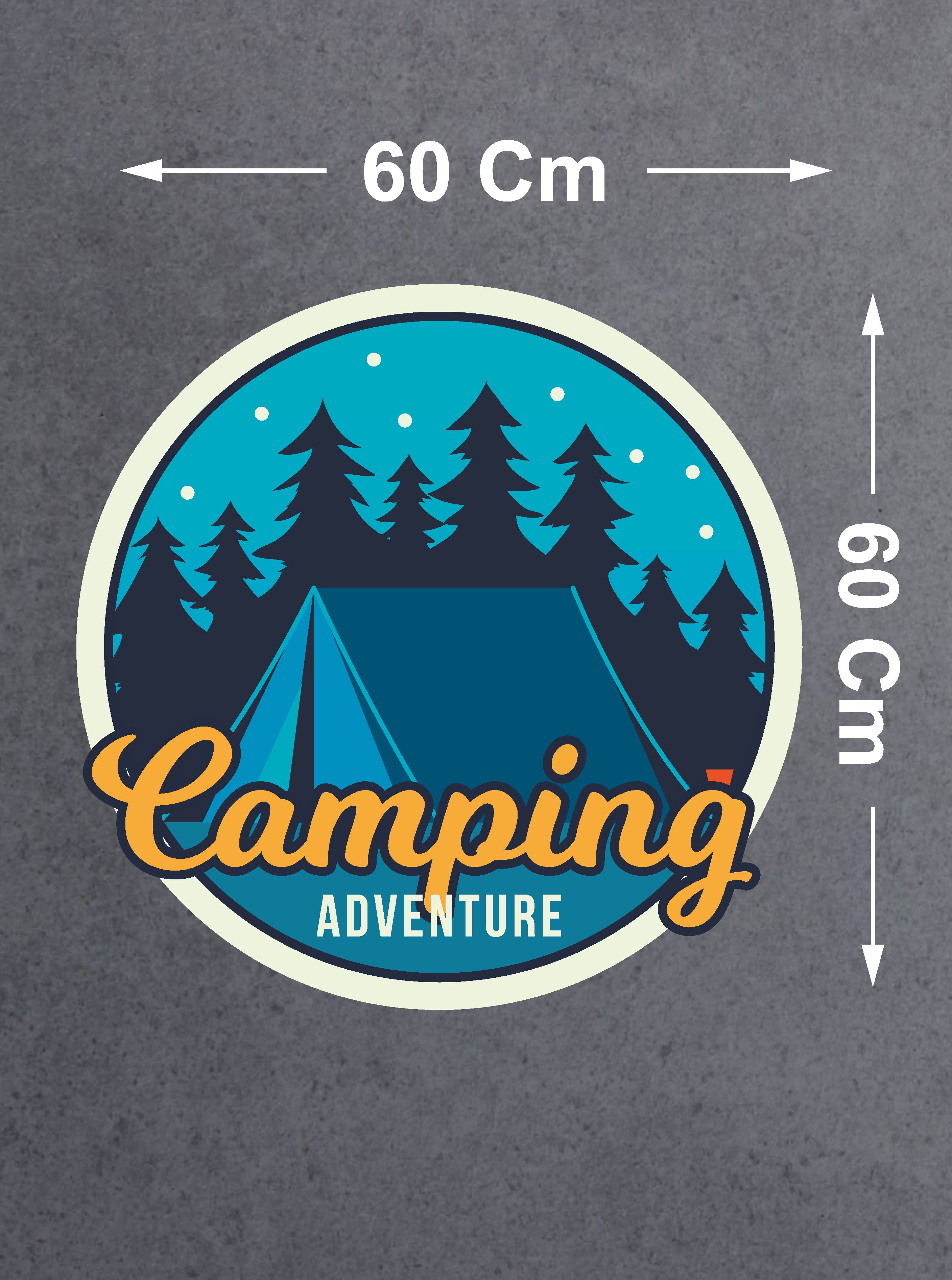 Kamp Campi̇ng Sti̇cker - 4X4 Off Road Adventure Pi̇ckup Karavan Çadır Sti̇cker - Araba Oto Motosi̇klet Cam Sti̇cker - 00120 10X10 Cm 