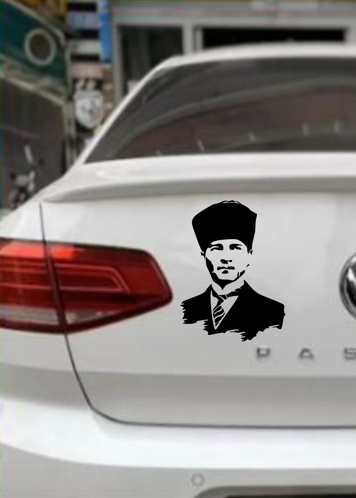 Atatürk Si̇lüet Gazi̇ Mustafa Kemal Büyük Türk Atatürk Başkomtan Sti̇cker Araba Oto Motosi̇klet Karavan Sti̇cker 00008 50X37 Cm 