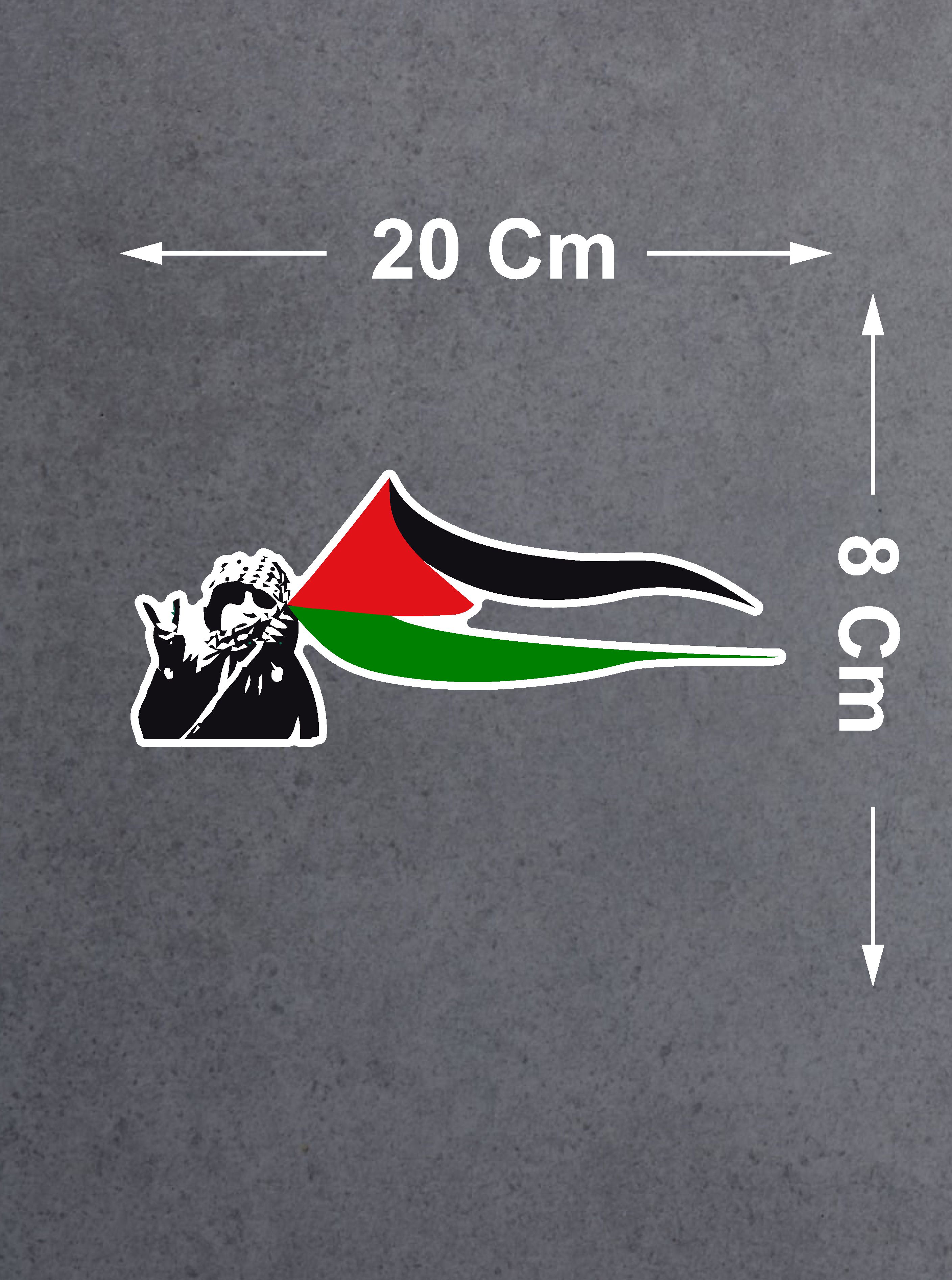 Özgür Fi̇li̇sti̇n Sti̇cker - Free Palesti̇ne - Sti̇cker - Araba Oto Motosi̇klet Karavan Sti̇cker - 02509 50X20 Cm