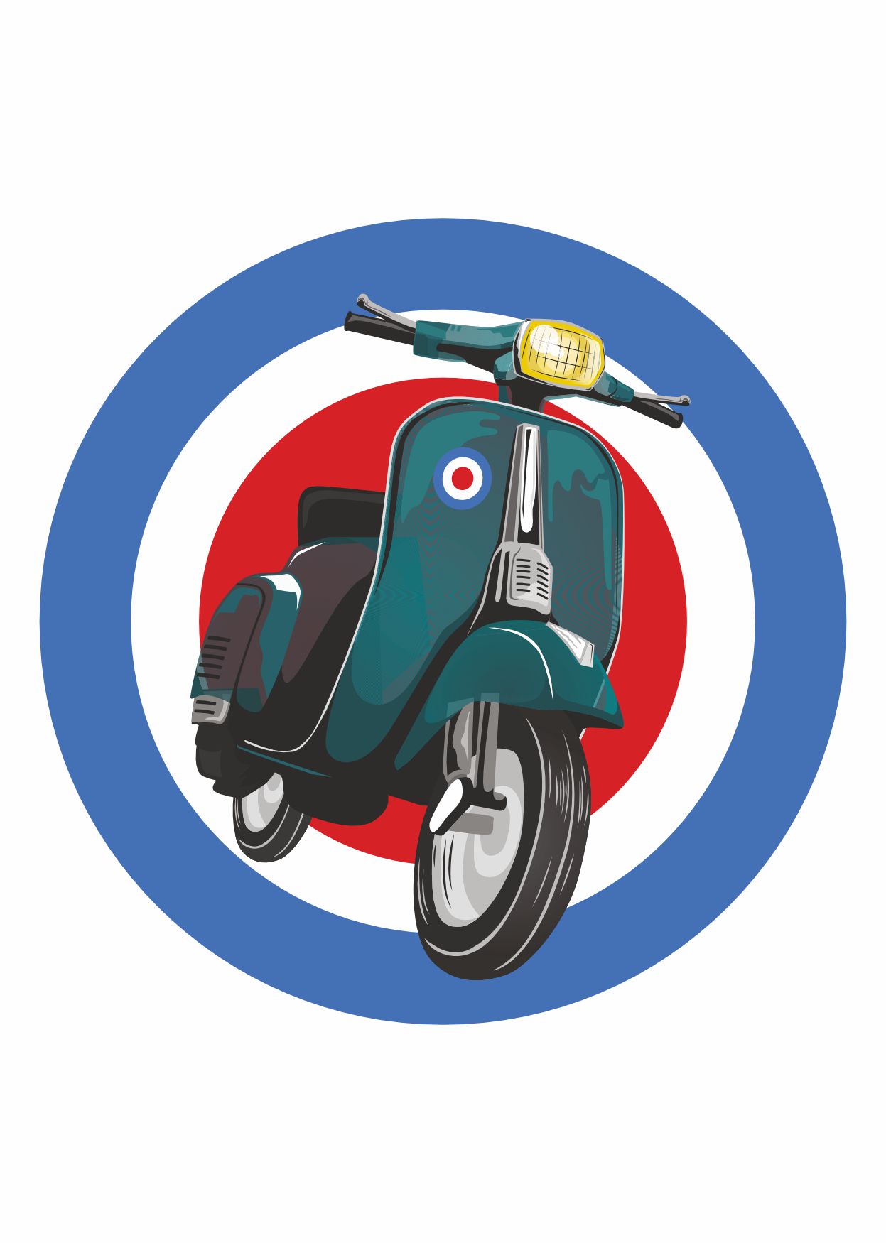 Scooter Vesap Motosi̇klet Sti̇cker - Araba Oto Motosi̇klet Cam Stcker - 00022 10X10 Cm 
