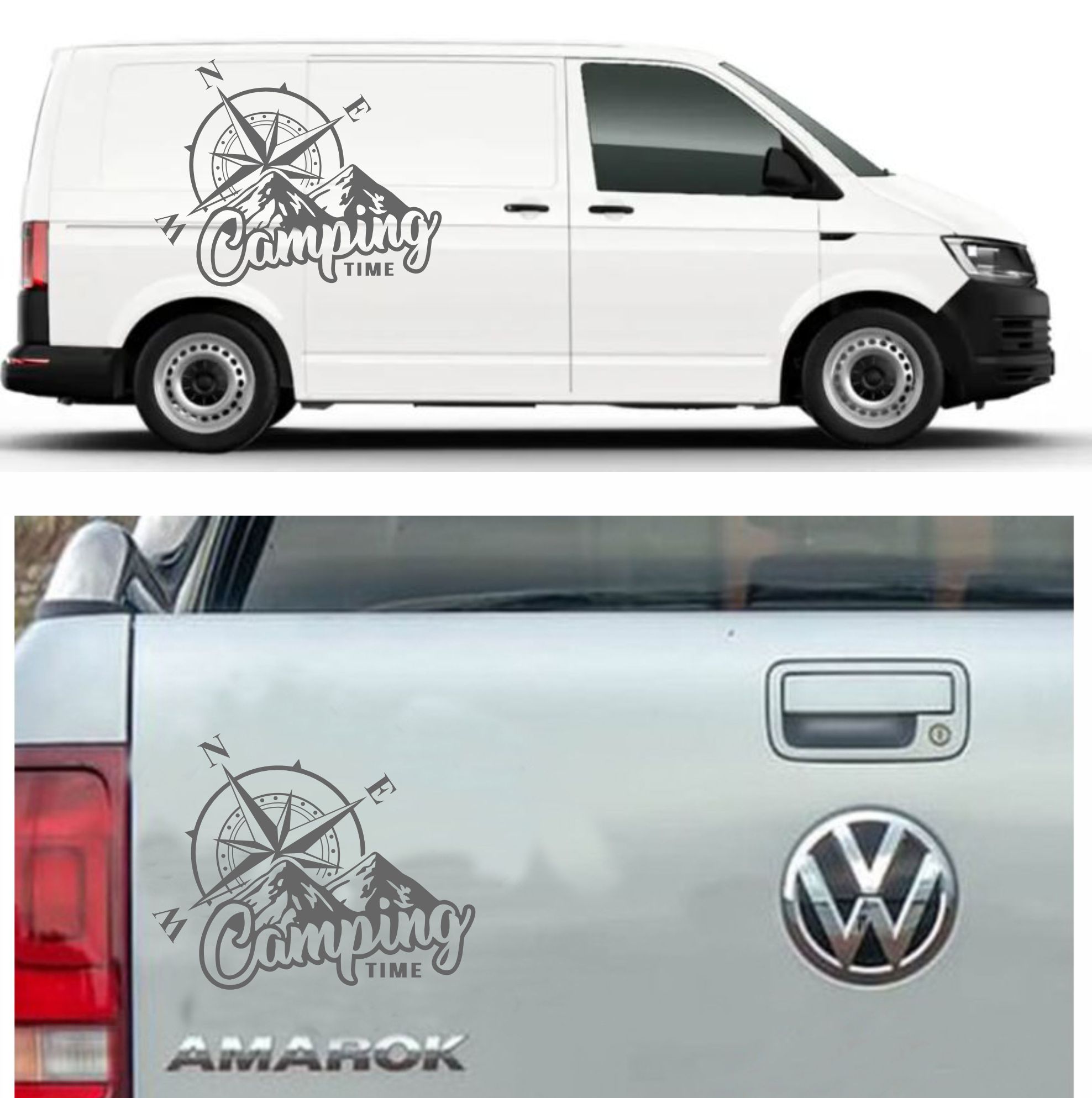Kamp Ve Pusula Sti̇cker - 4X4 Off Road Adventure Sti̇cker - Araba Oto Motosi̇klet Karavan Cam Sti̇cker - 02166 25 Cm 