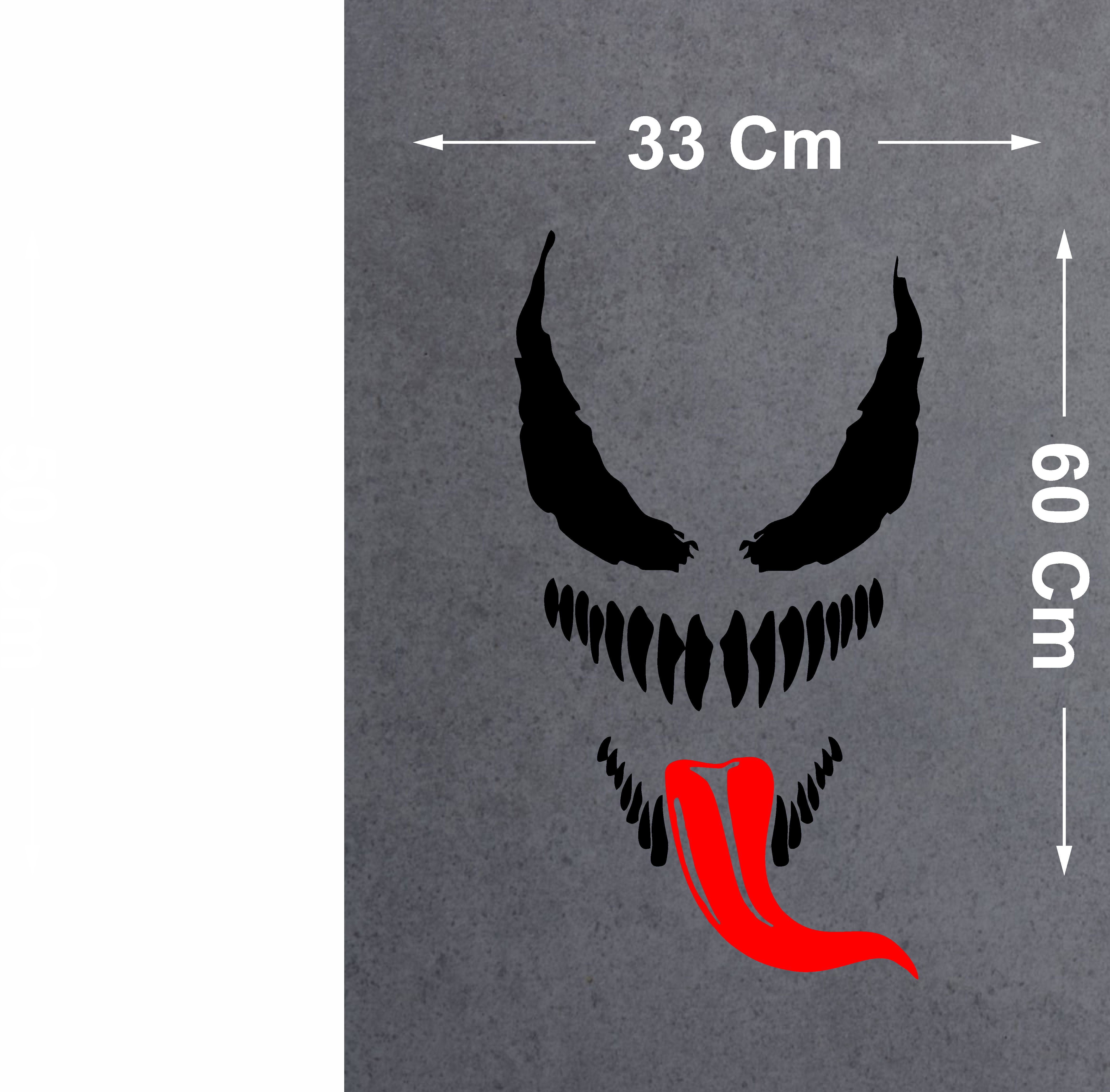 Venom Korkunç Öfke Sti̇cker - Araba Oto Motosi̇klet Karavan Cam Sti̇cker - 00138 12X7 Cm 