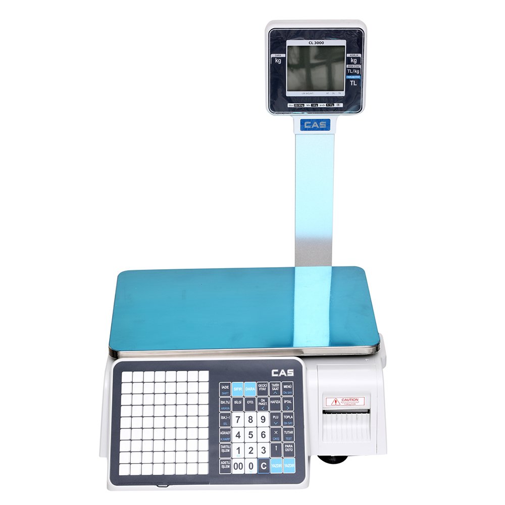Cas Cl3000 Boyunlu Barkodlu Terazi - 30Kg / 5 Gr 