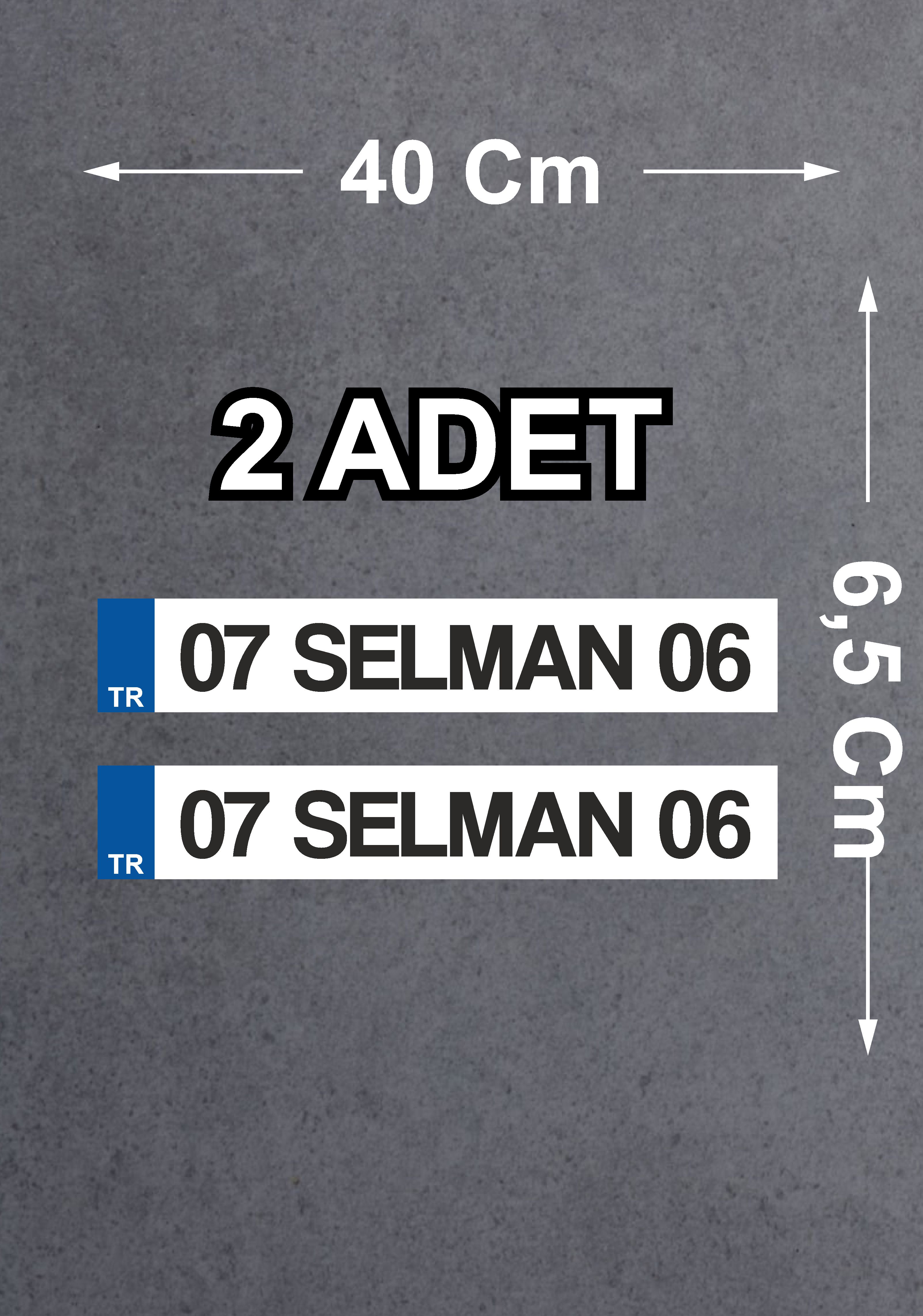 Plaka Sti̇cker - 2 Adet Ki̇şi̇ye Özel Plaka Sti̇cker - Araba Oto Motosi̇klet Karavan Cam Sti̇cker - 01674 18 Cm 