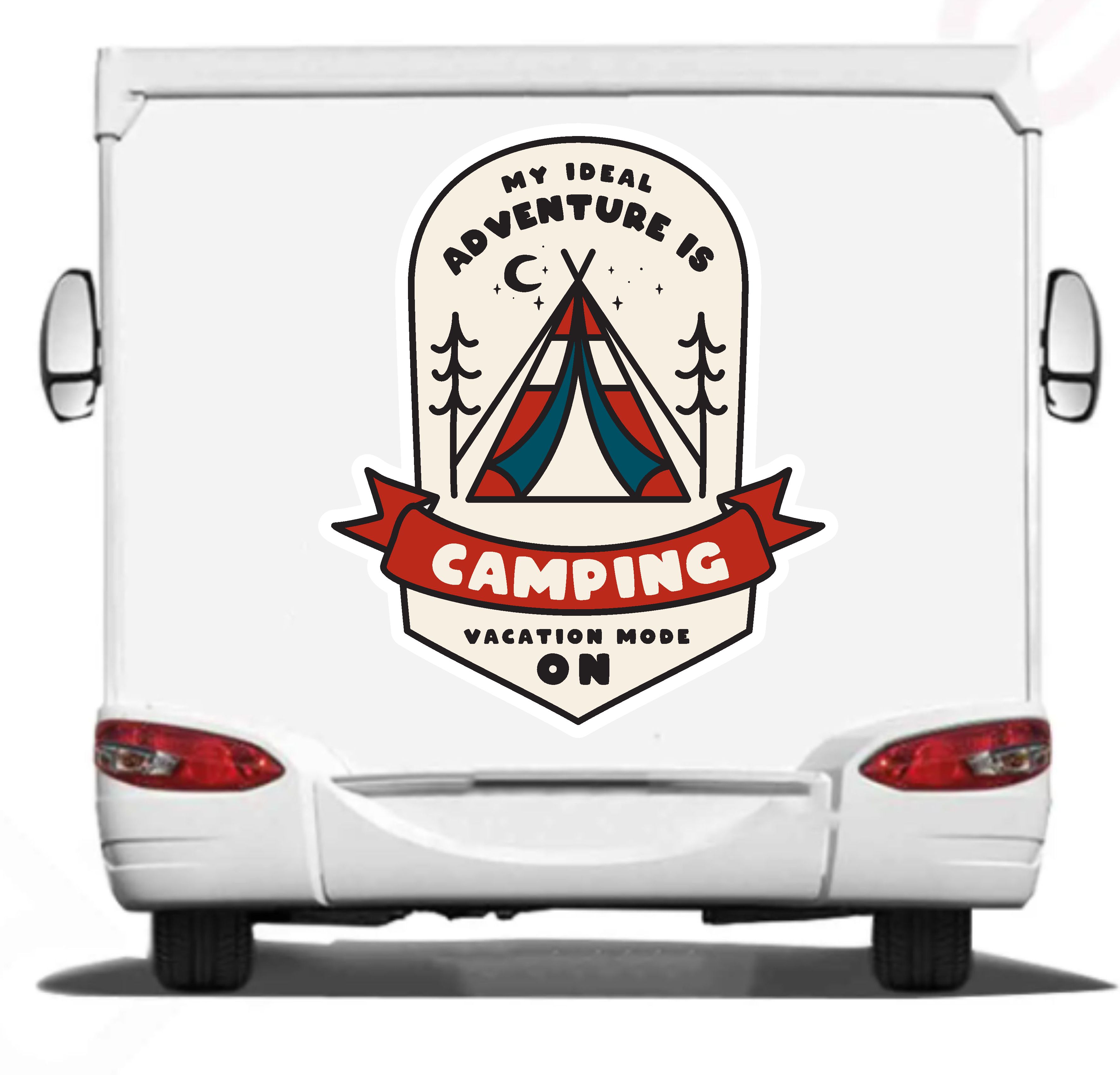 Kamp, Off Road, 4X4, Doğa, Manzara, Adventure Sti̇cker, Araba Oto Motosi̇klet Karavan Pi̇ckup Arazi̇ Suv 02178 10X8 Cm 