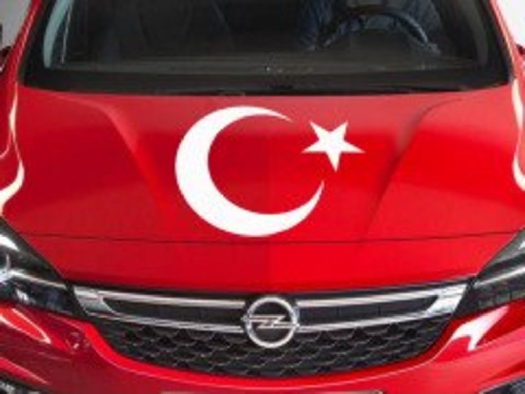 Ay Yıldız Türk Bayrağı Sti̇cker - Ay Yıldız Sti̇cker, Oto Sti̇cker 90Cmx72Cm-Beyaz